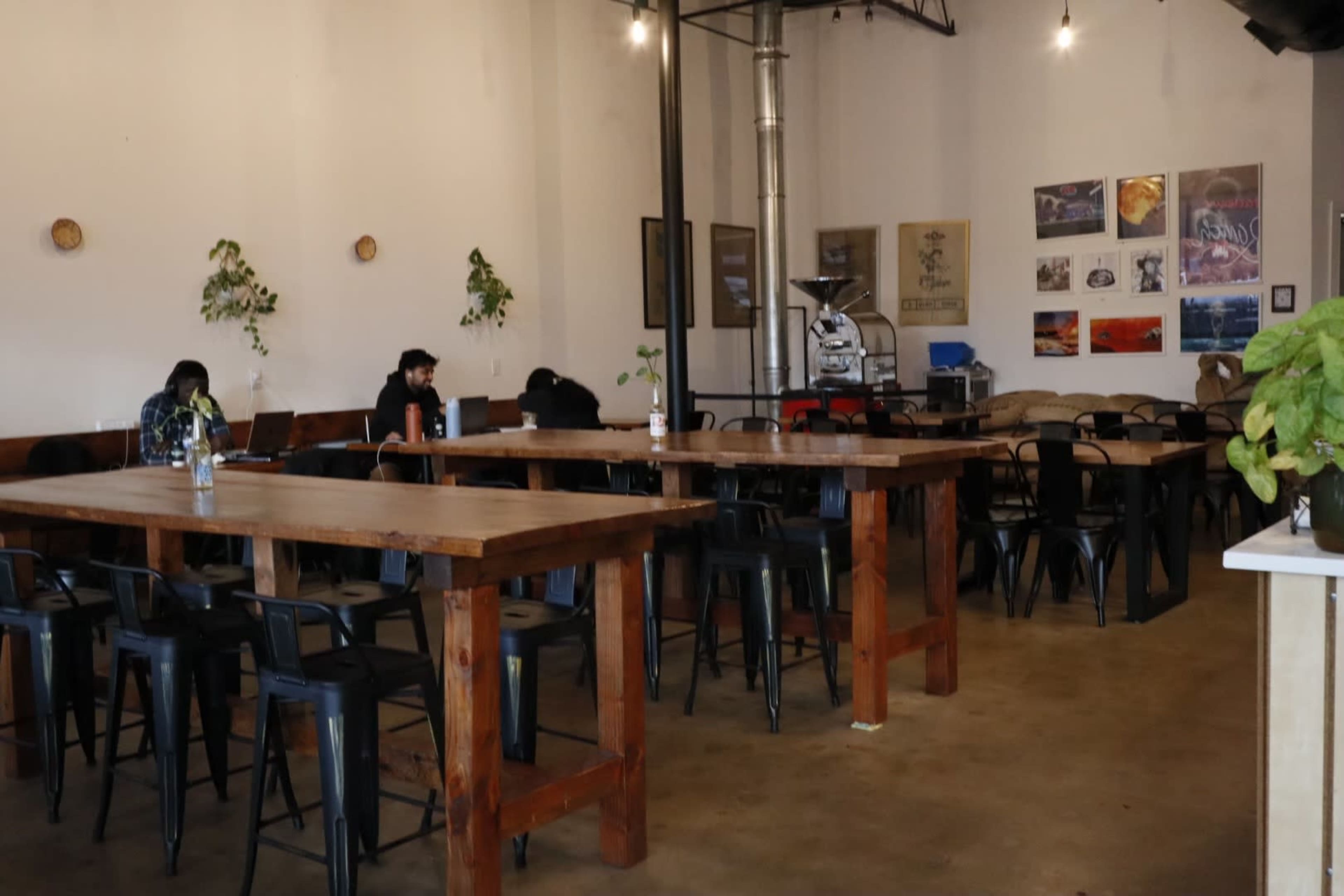Spacious Coffee Shop & Roastery with Modern Industrial Interior Image in Far North Dallas, Dallas, TX
