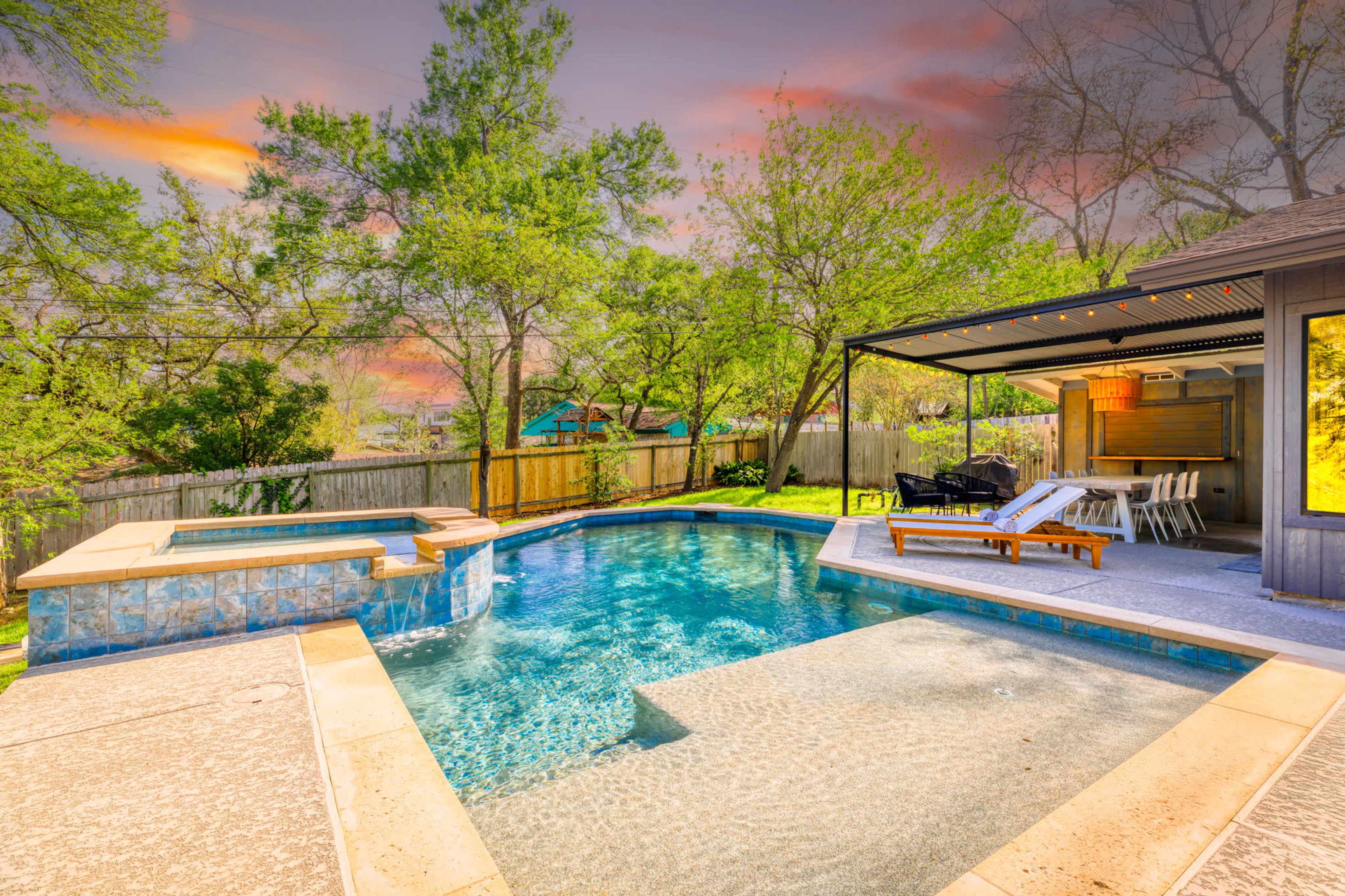 Spacious, modern Austin home with stunning pool and patio, Image in Barton Hills, Austin, TX