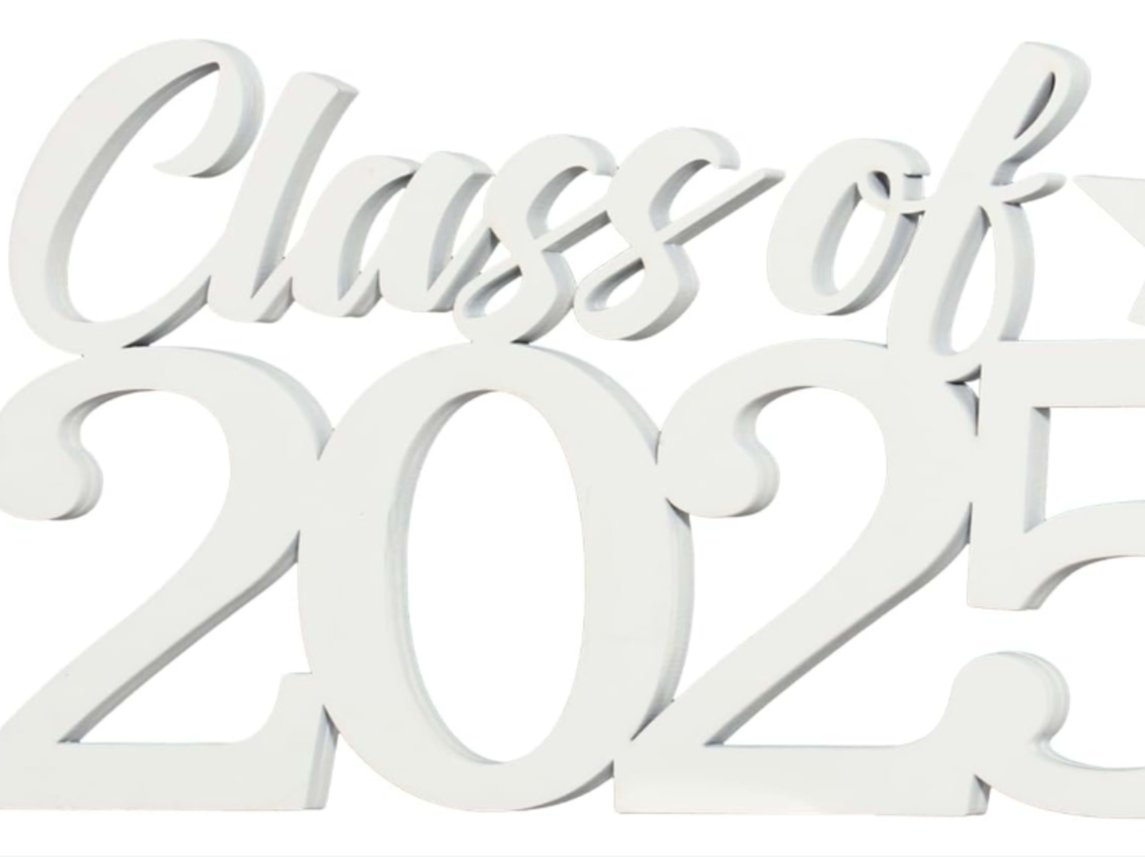 Class of 2025 White Prop Sign