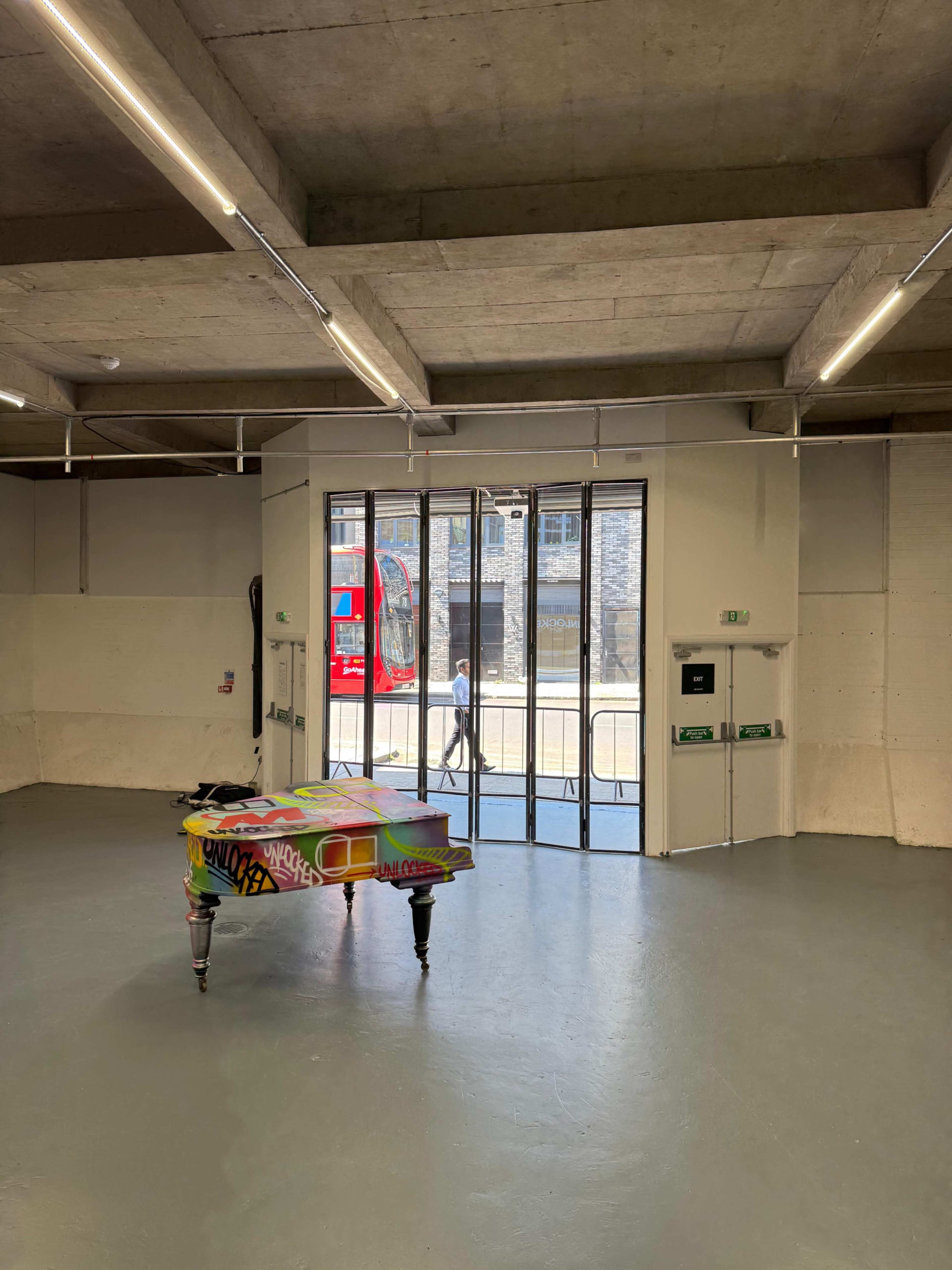 The Loading Bay, industrial studio space with shop front on Curtain Road. Image in Shoreditch, London, ENG