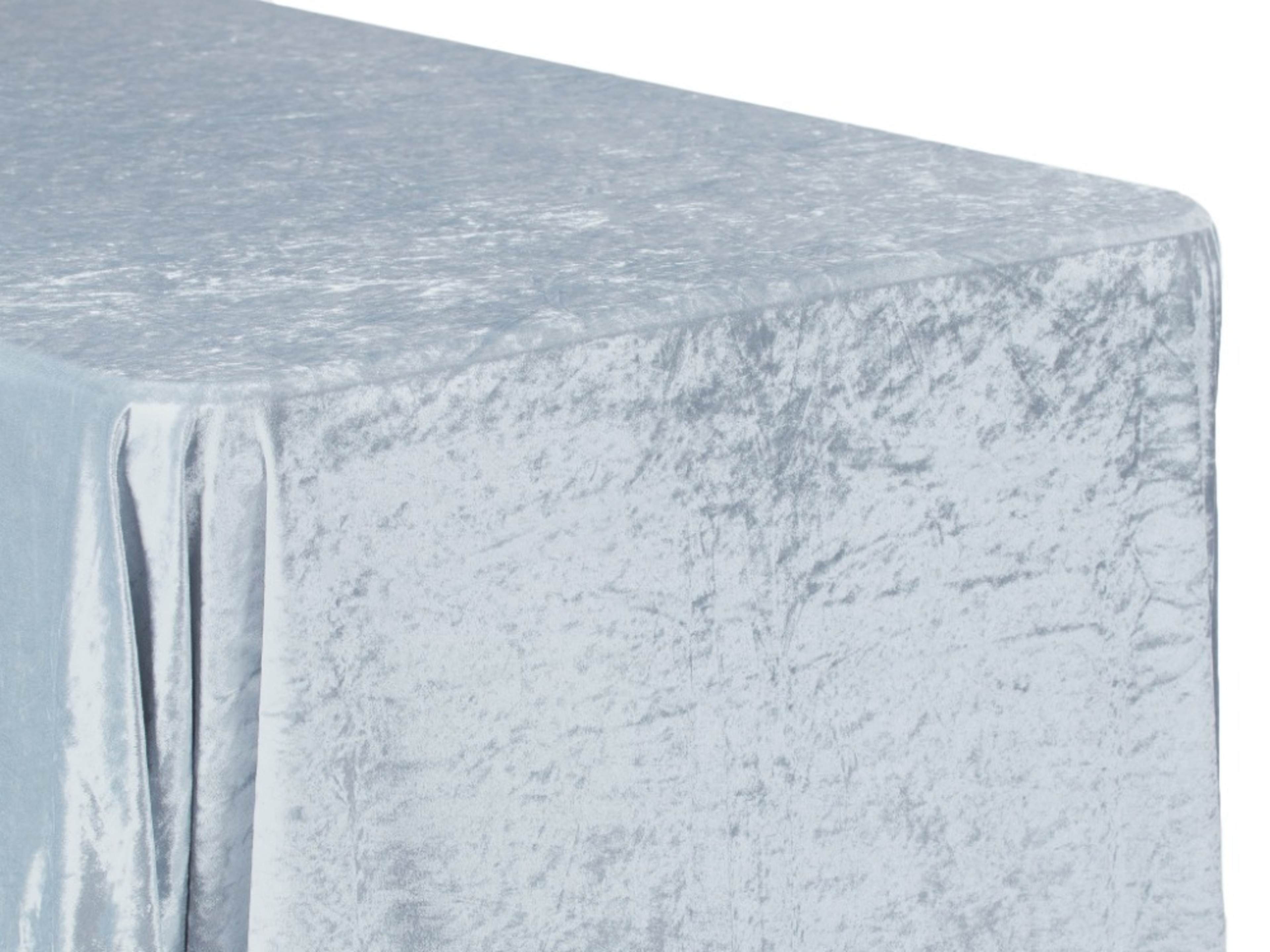 Dusty Blue Velvet Tablecloth