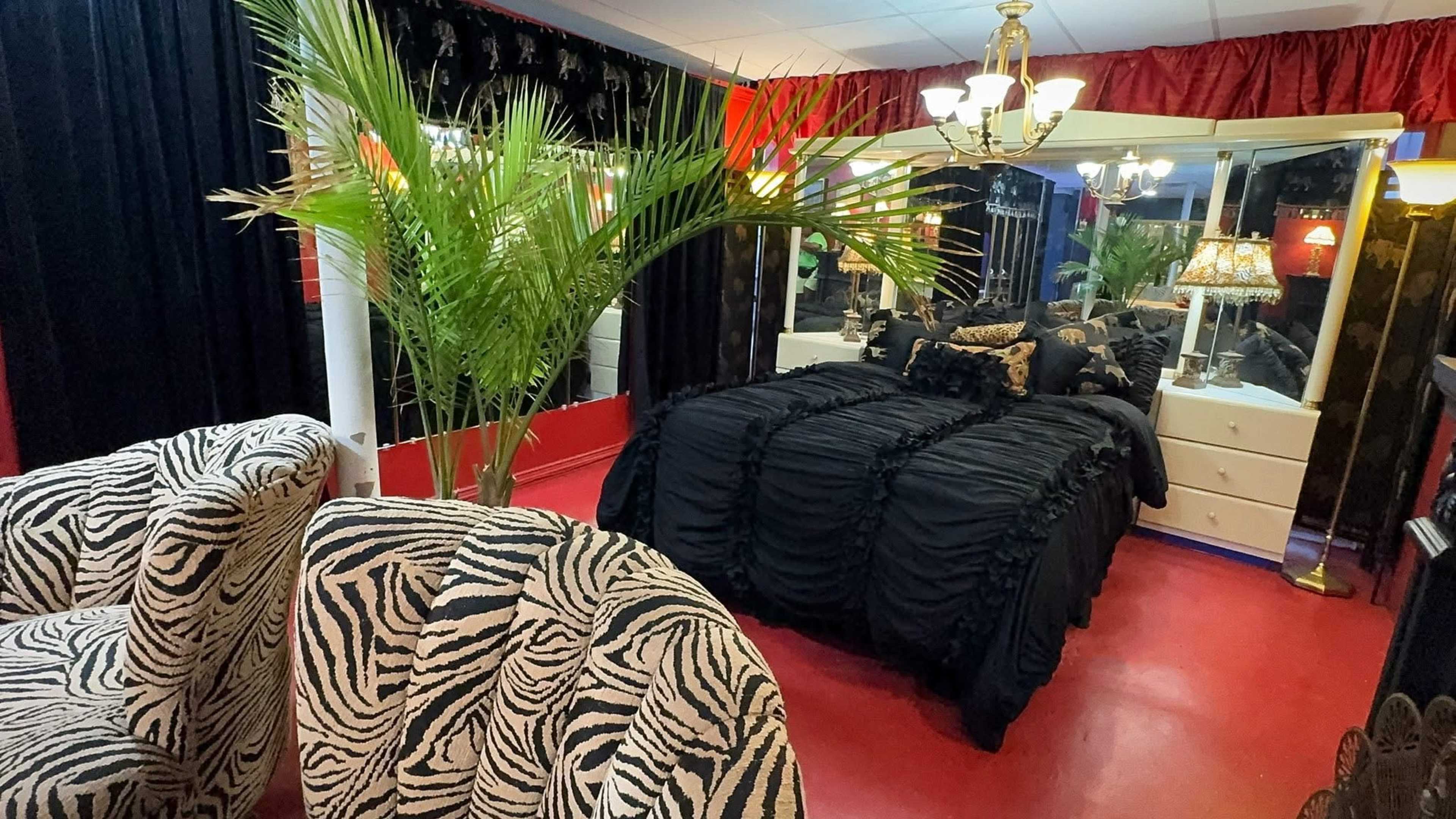 Luxury Animal Print Bedroom & Vintage Content Studio Near Dallas Image in Highland Hills, Mesquite, TX