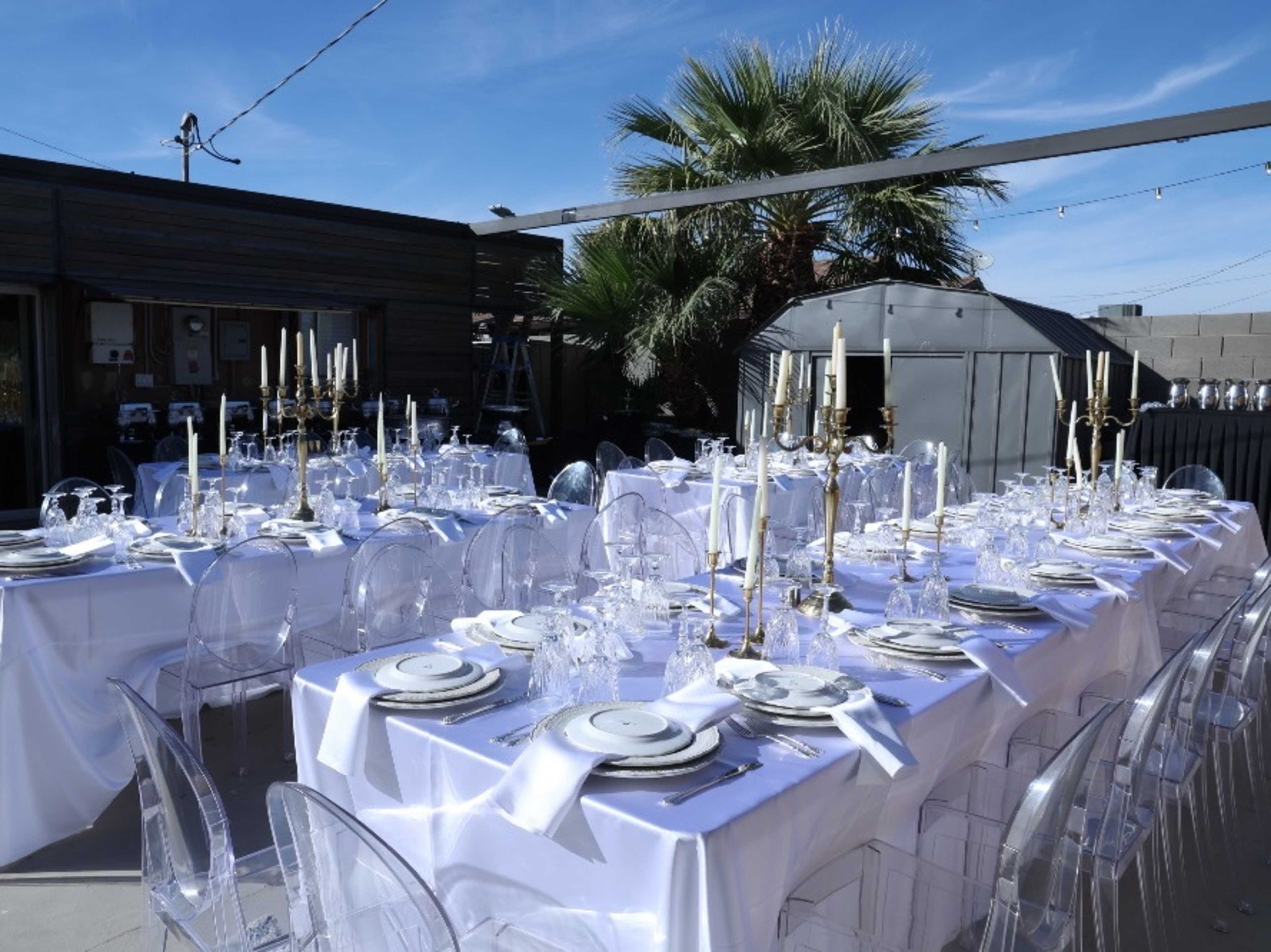 setting up your chairs and tables 