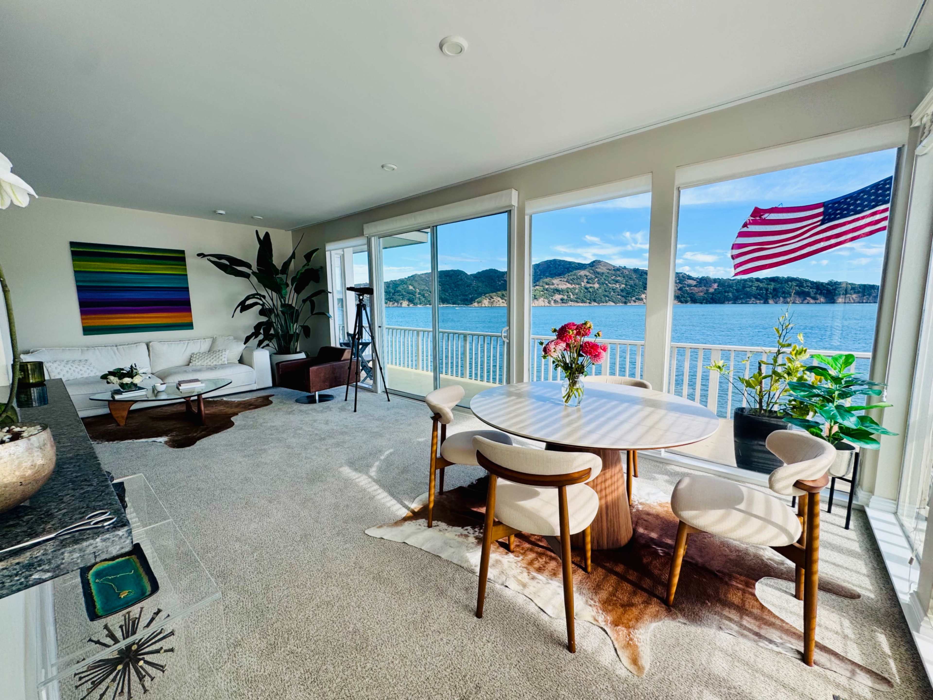 Water Front Iconic Golden Gate Bridge View Image in Belvedere Tiburon, Tiburon, CA