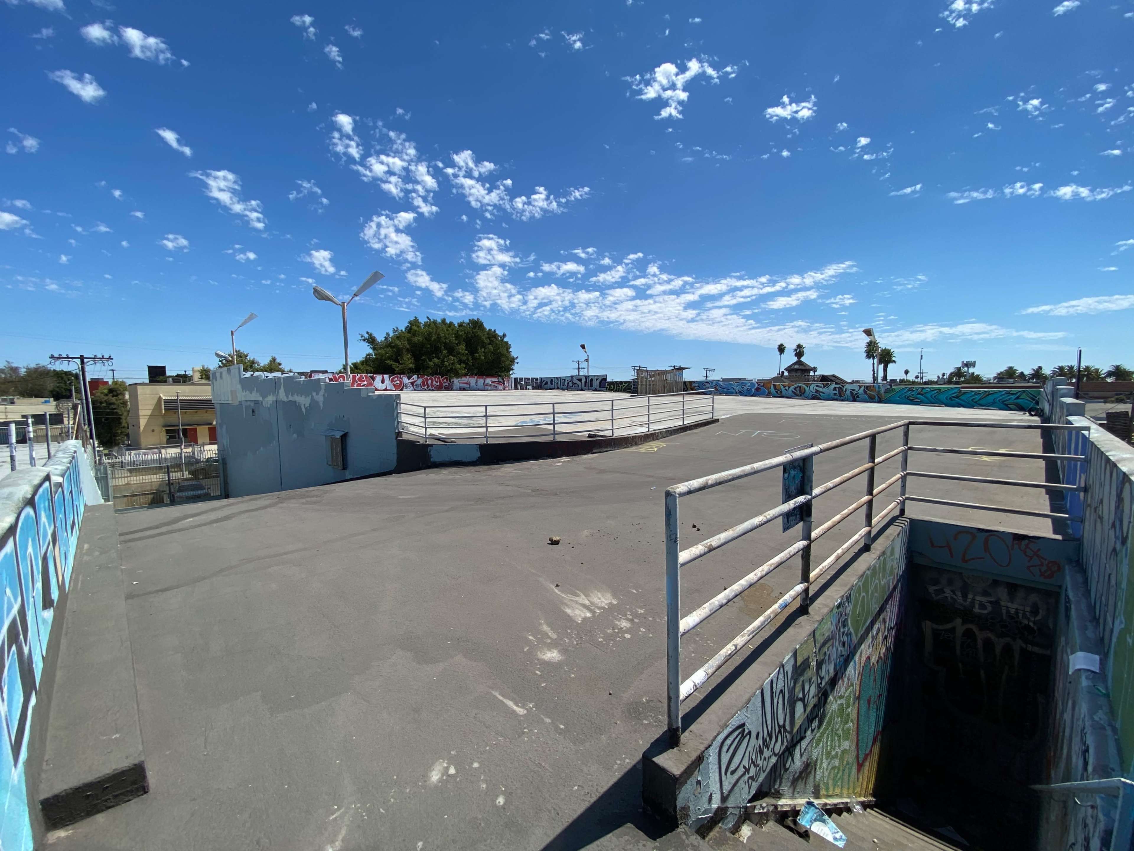Skyline view of DTLA towers and 10 freeway. Image in South Los Angeles, Los Angeles, CA