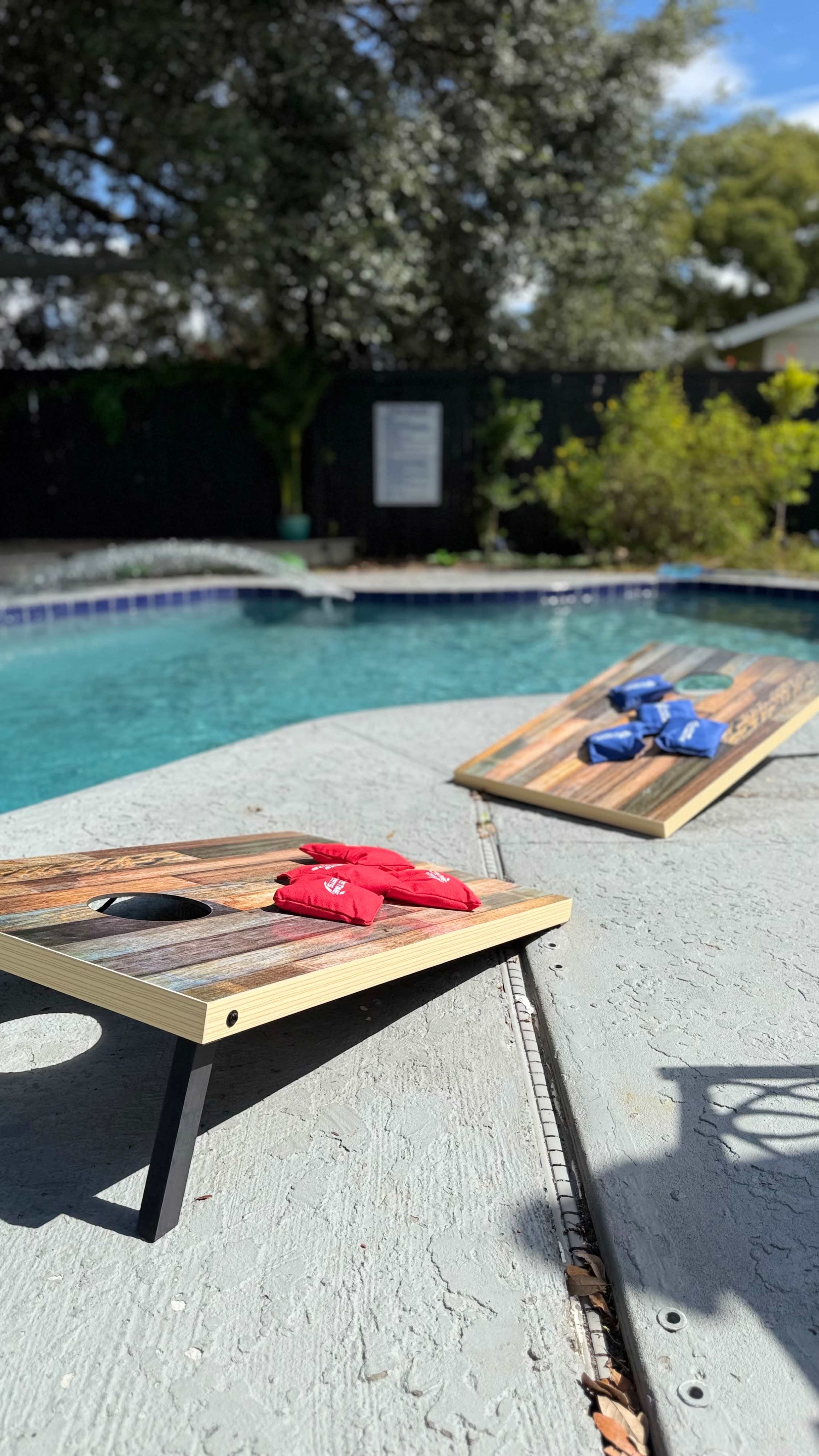 Backyard in a family friendly neighborhood with a RV,  hot tub and TV deck fire pit area Image in Goldenrod, Winter Park, FL