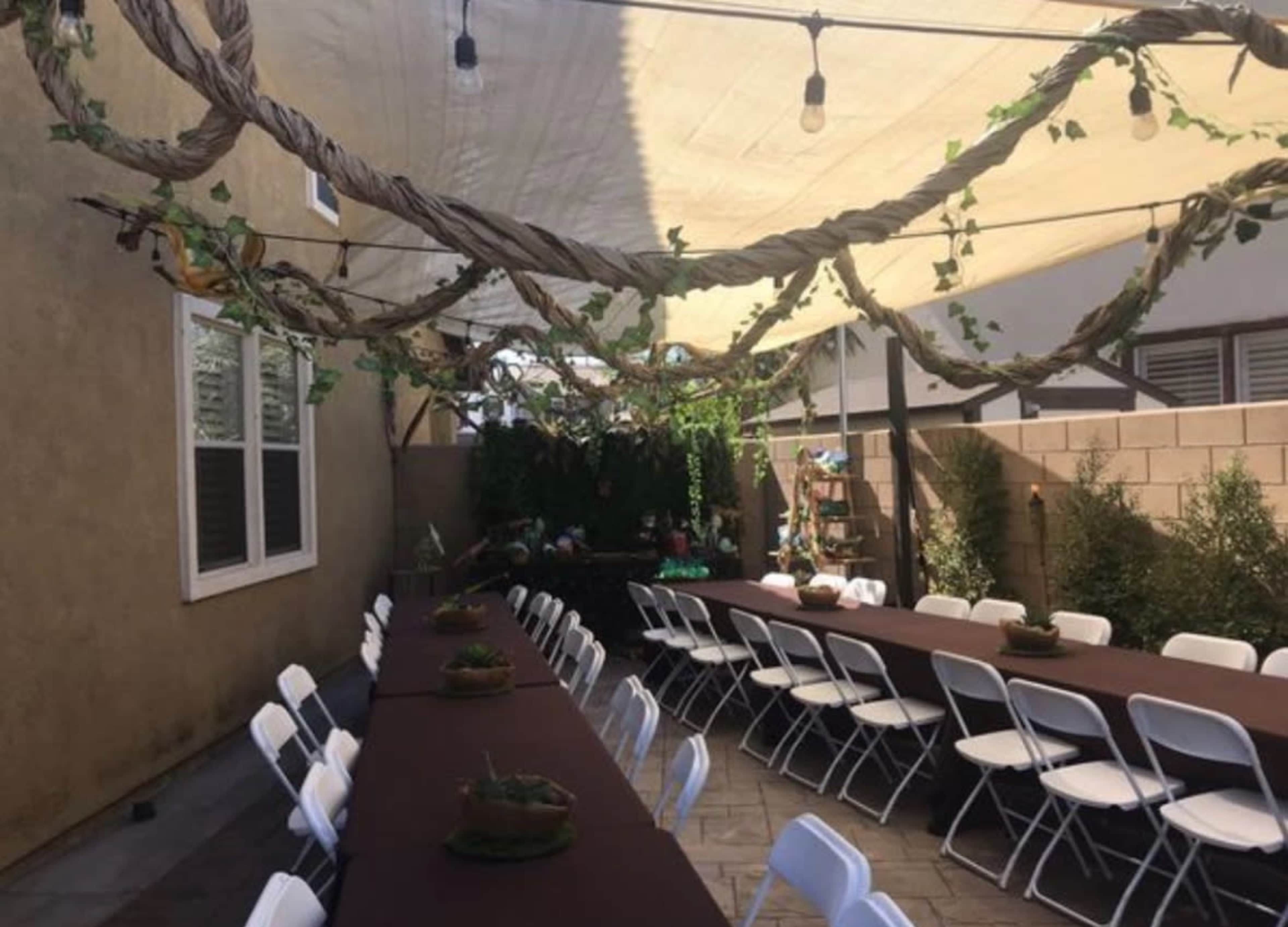 Tables and chairs included in this venue Image in West End, Fontana, CA