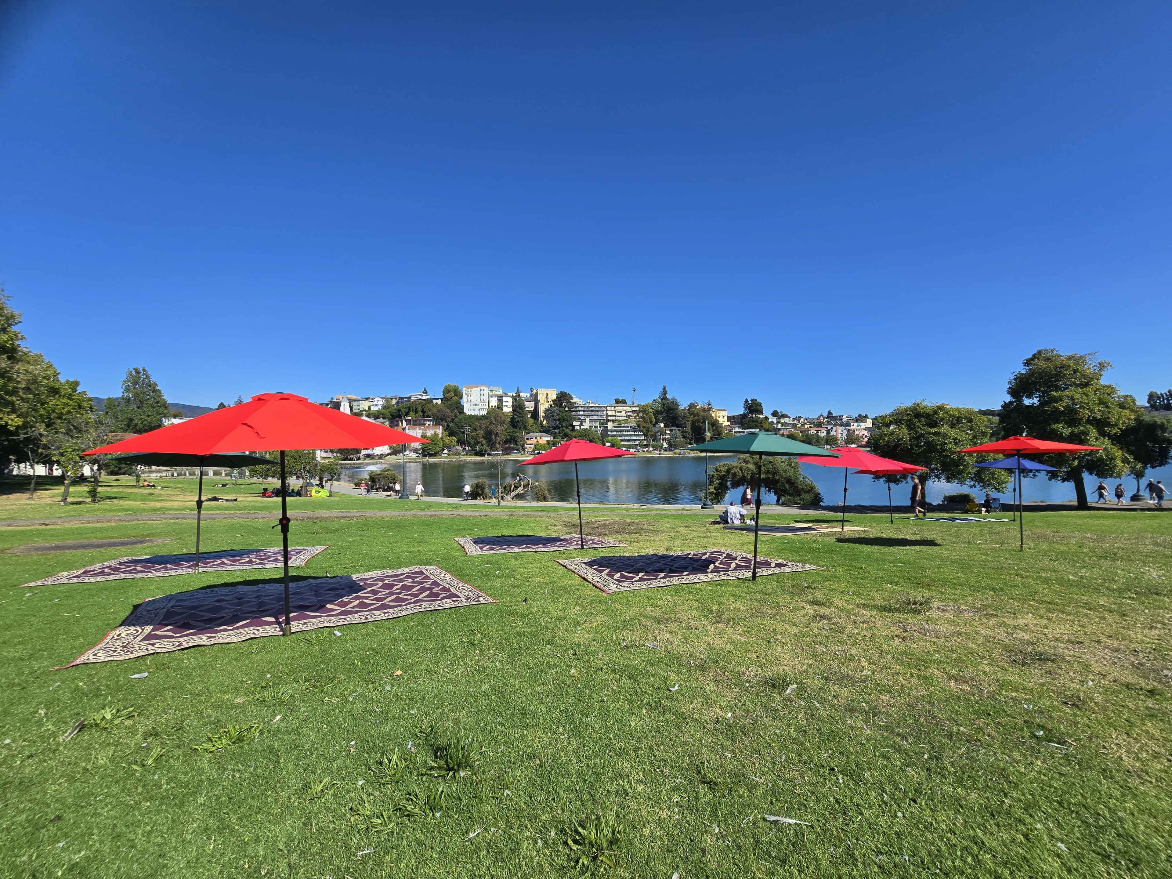 Ashe Umbrella Project - Lakeside Premium Umbrella Oasis Ashé Cafe with Gigabit Internet & Secure Parking Image in Cleveland Heights, Oakland, CA