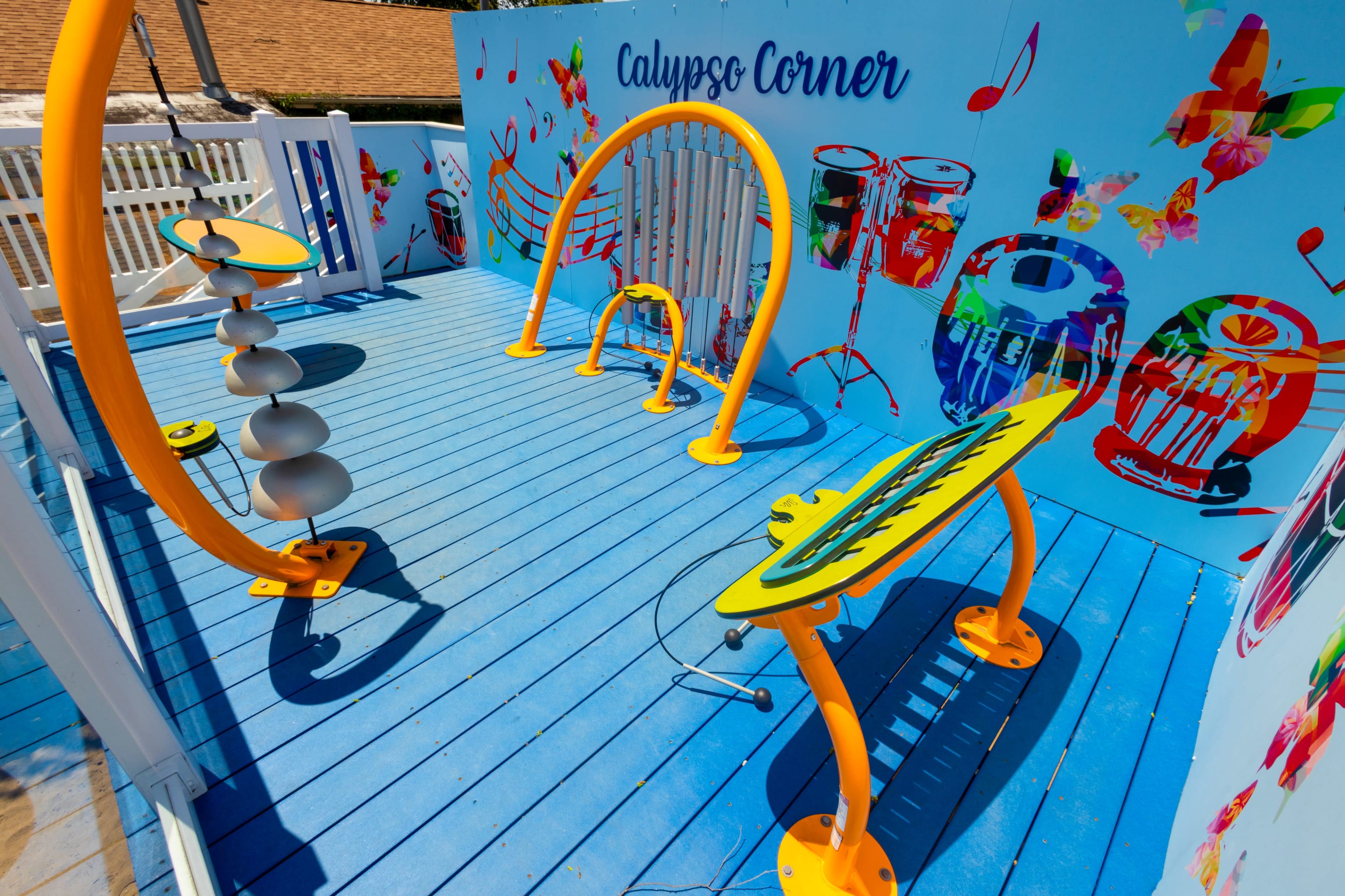 Bright Caribbean Beach Themed Playground Image in Hempstead, East Rockaway, NY