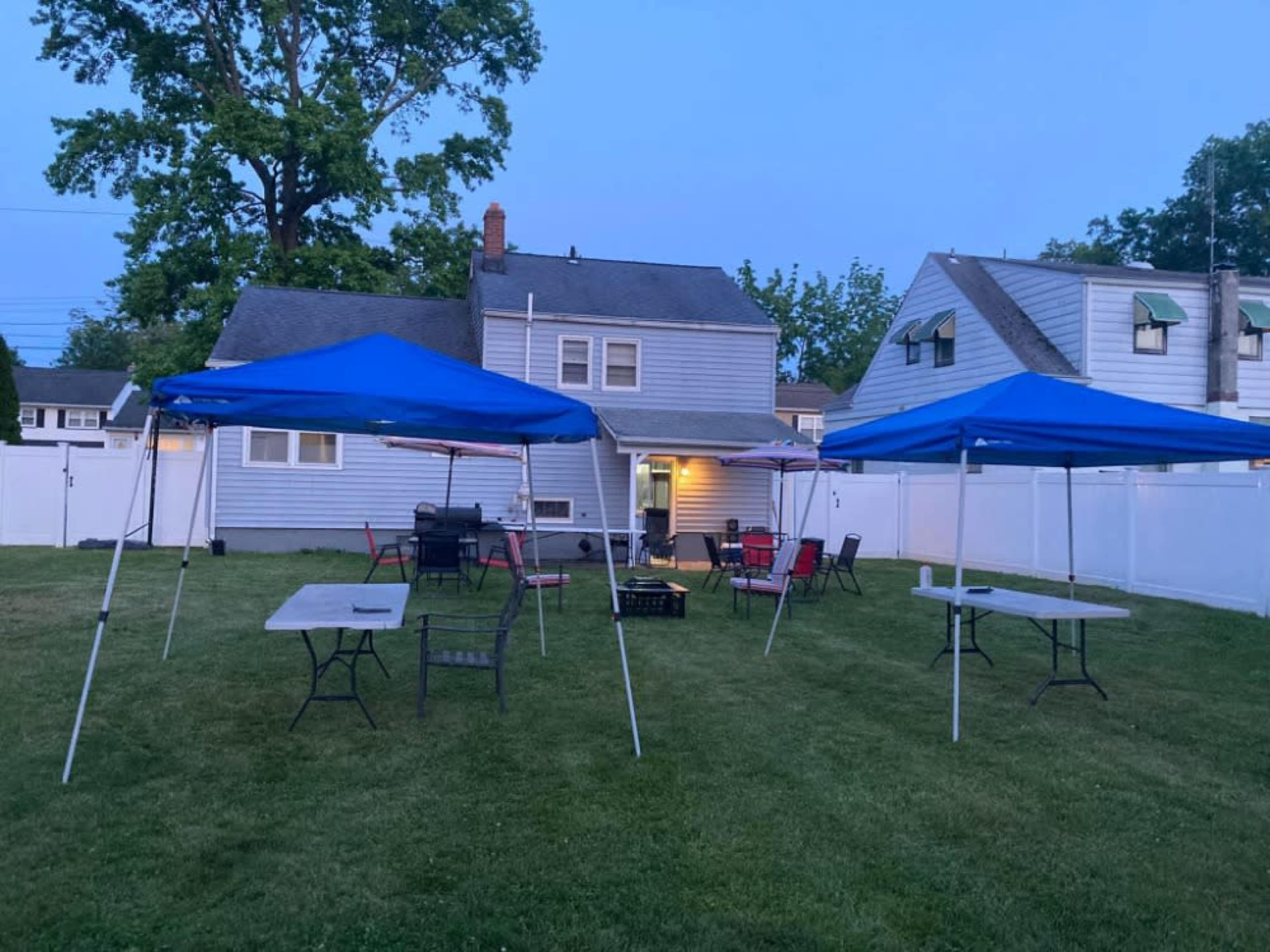 Tents/chairs and fire 🔥 pit