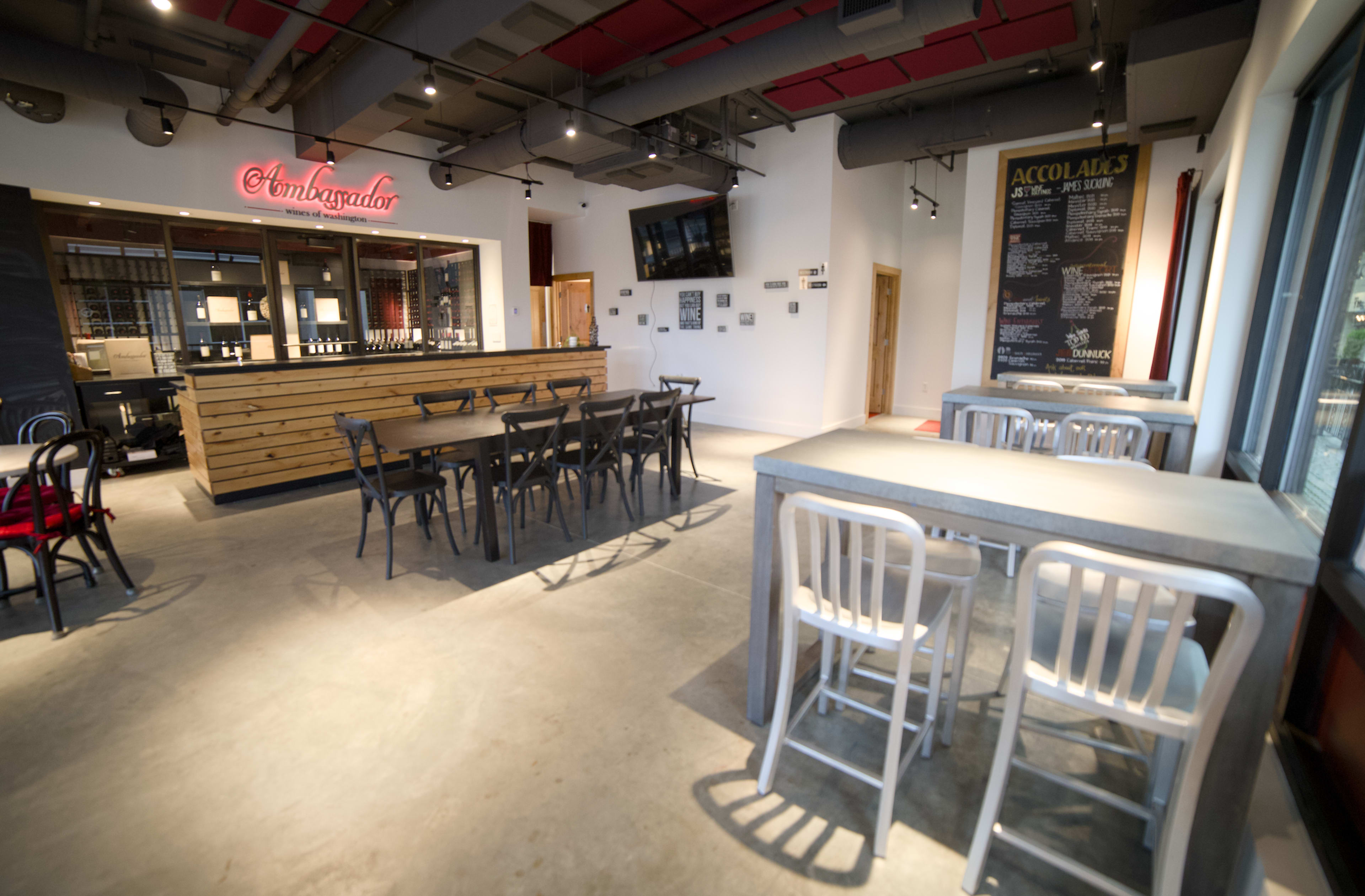 Modern Tasting Room in Woodin Creek Image in Town Center, Woodinville, WA