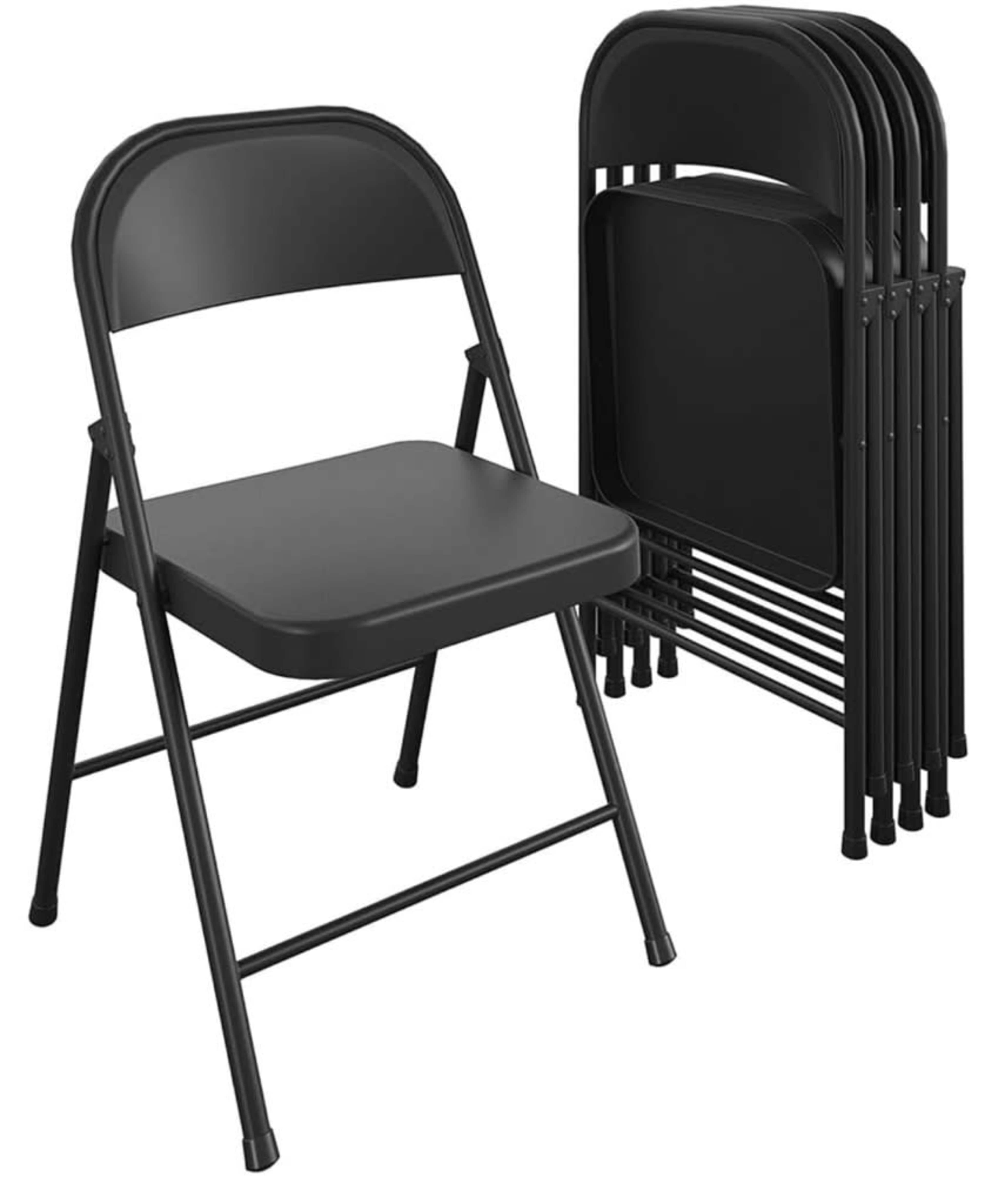 Folding Chairs - Black w/cushion