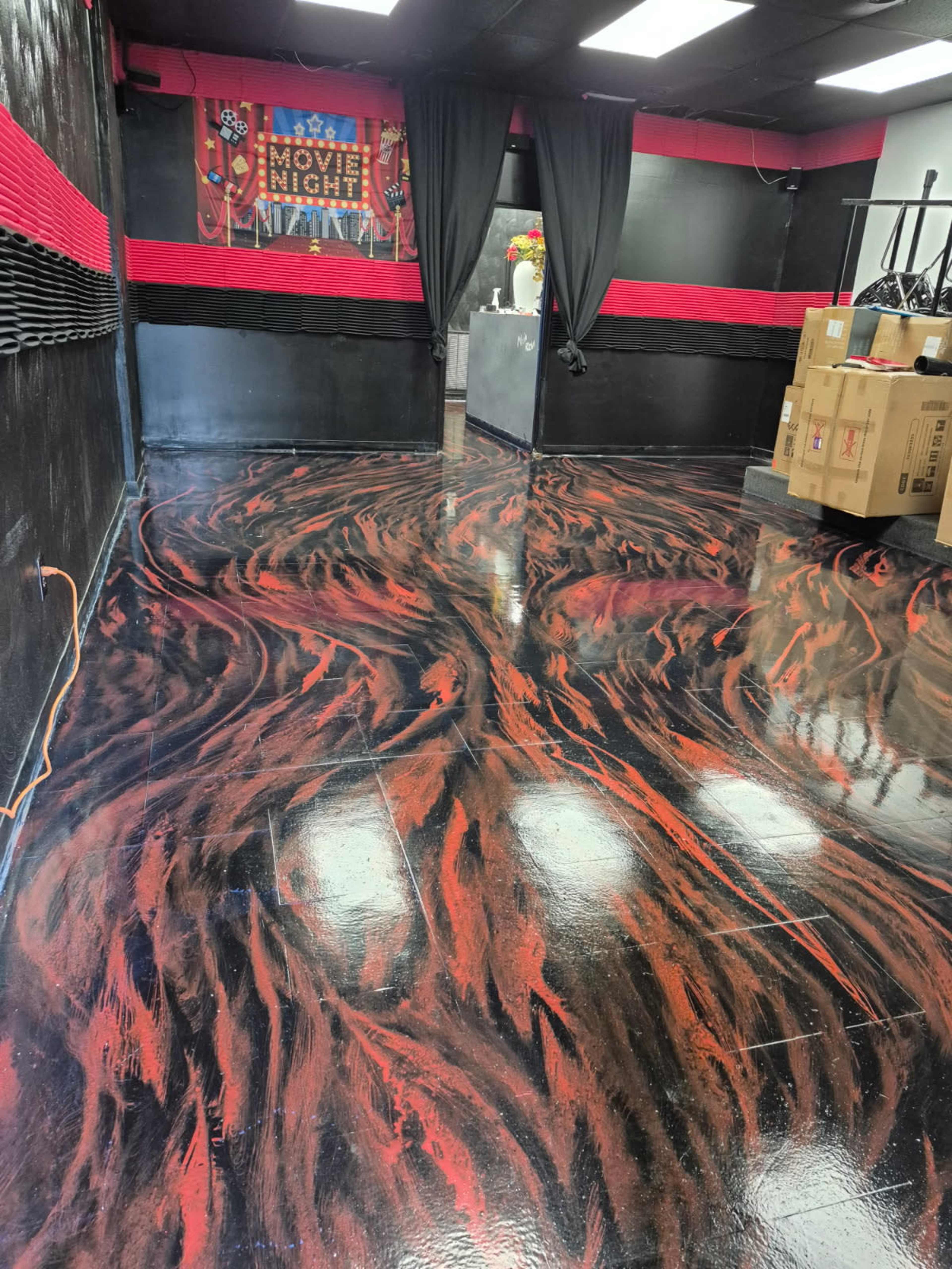 Universal rental space located just 5 to 15 minutes from five of the Seven cities depending on your direction. With this unique media room setup, the sky is the limit. Use your creativity to decorate how you want for any occasion. Image in Indian River, Chesapeake, VA