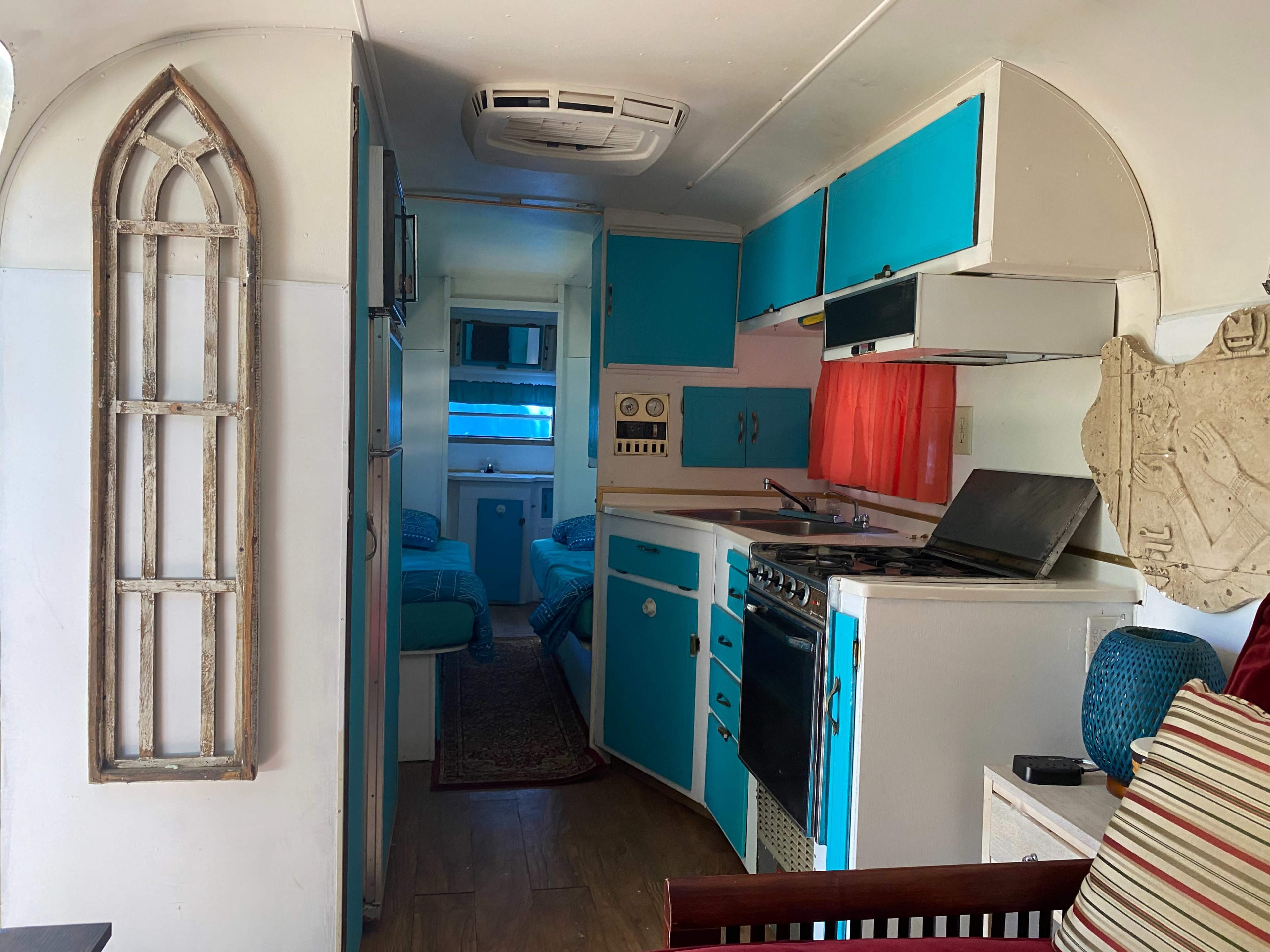 Vintage Streamline Imperial Trailer on High Desert Ranch Image in Leona Valley, Leona Valley, CA