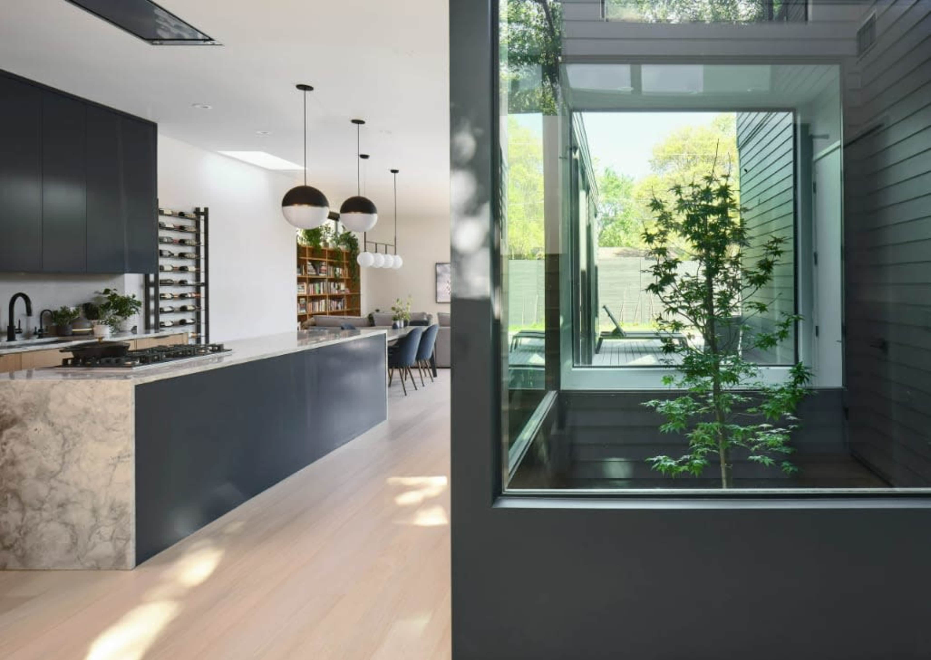 Discover your dream home: a stunning modern contemporary house near South Congress, featuring spacious interiors, a pool, a rooftop hot tub, and breathtaking lighting! Image in St. Edwards, Austin, TX
