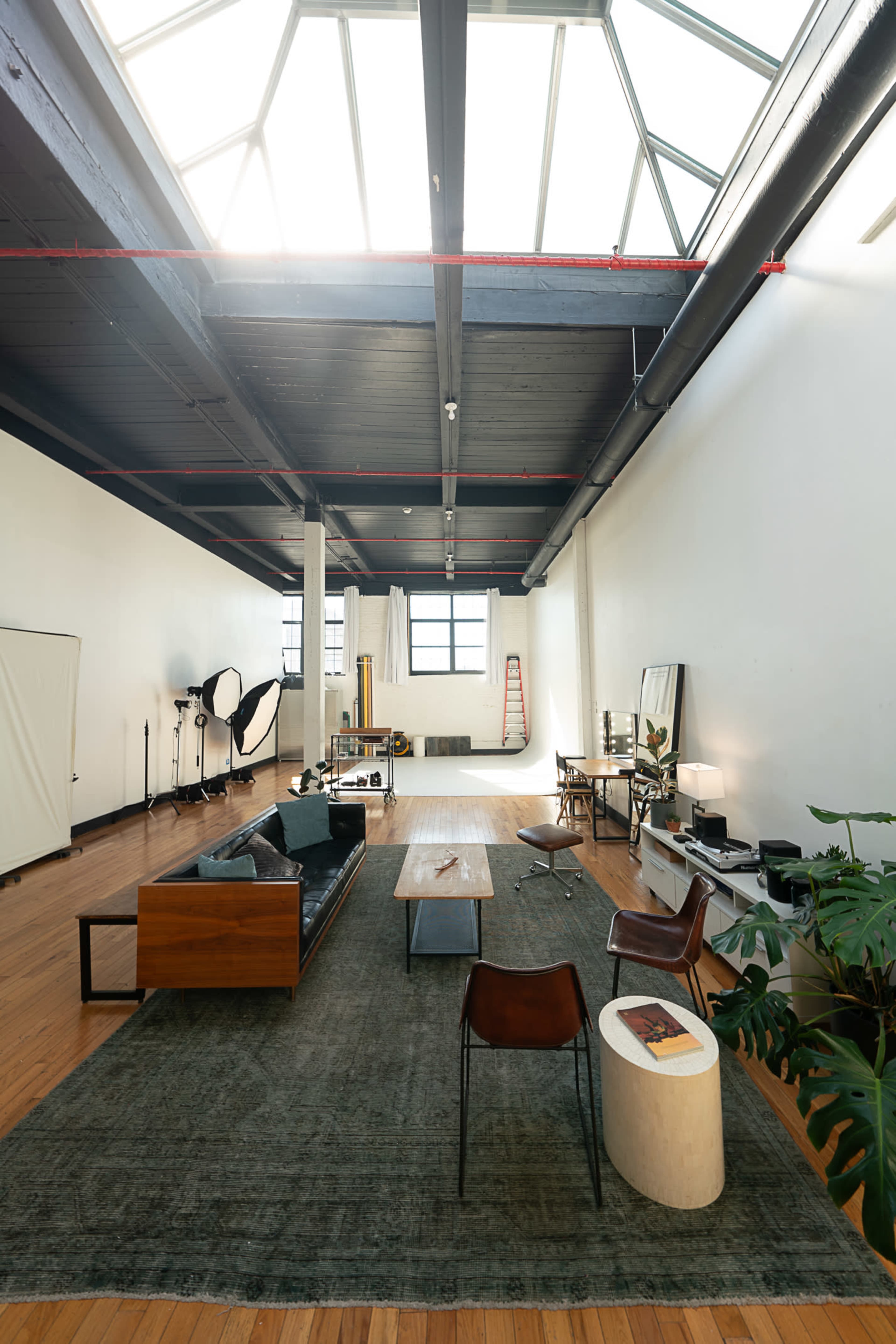 New York Style Photo/Video Natural Light Studio with Skylight & Cyclorama Image in Bushwick, Brooklyn, NY