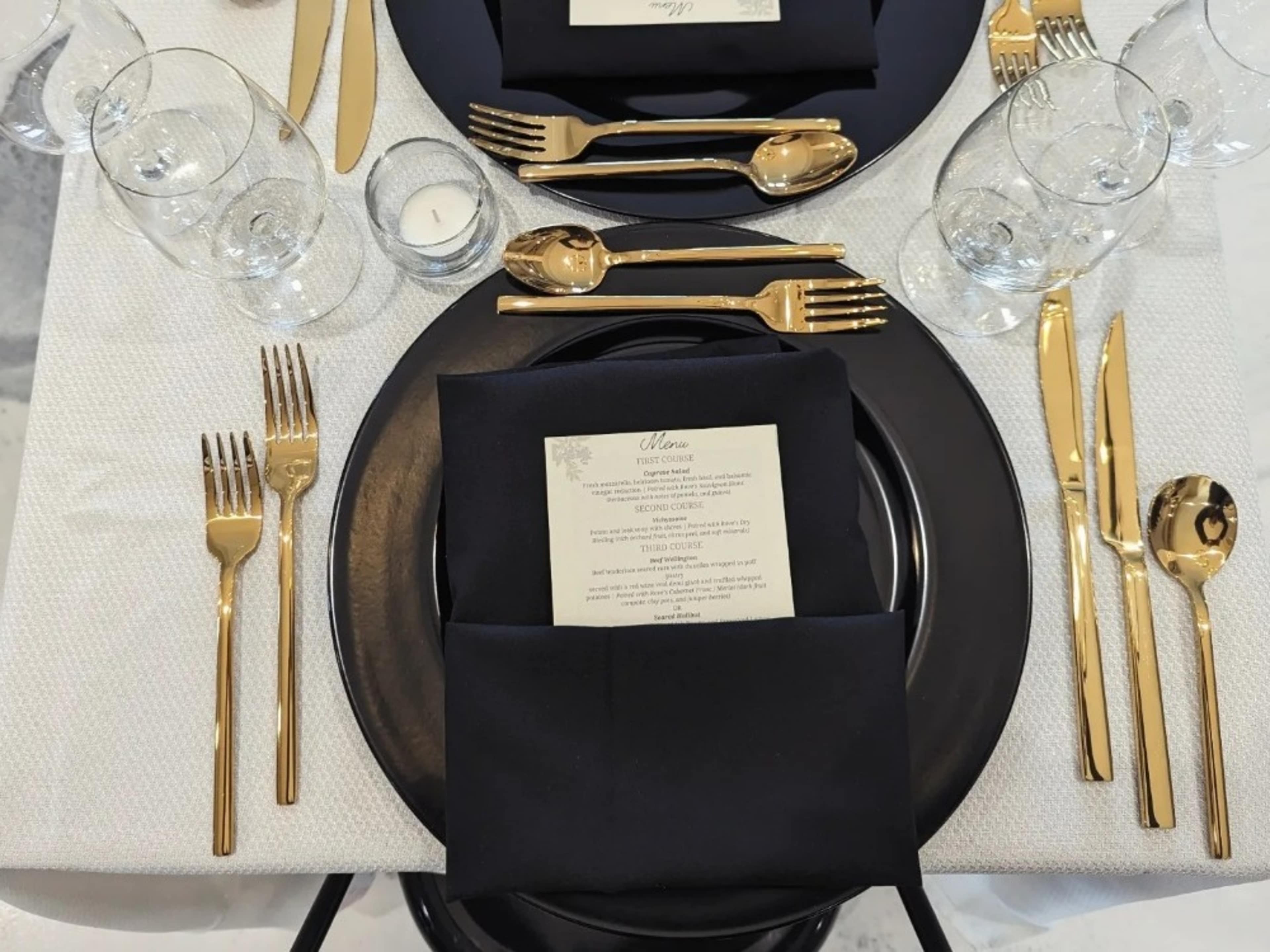 Black Charger Plates