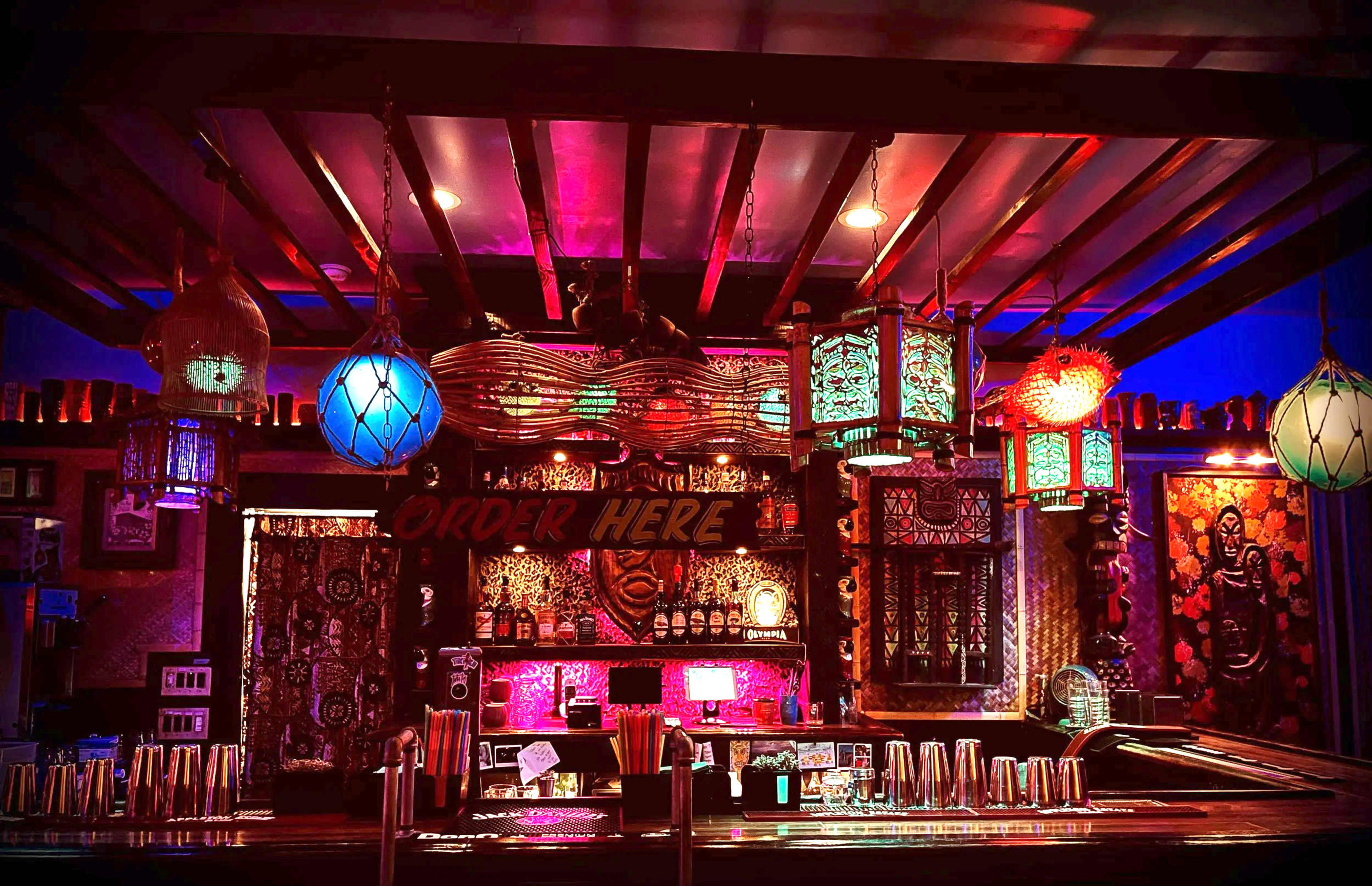 90 minutes from LA, mid century modern Tiki bar upstairs, Nautical Rustic Downstairs. Image in Downtown, Bakersfield, CA