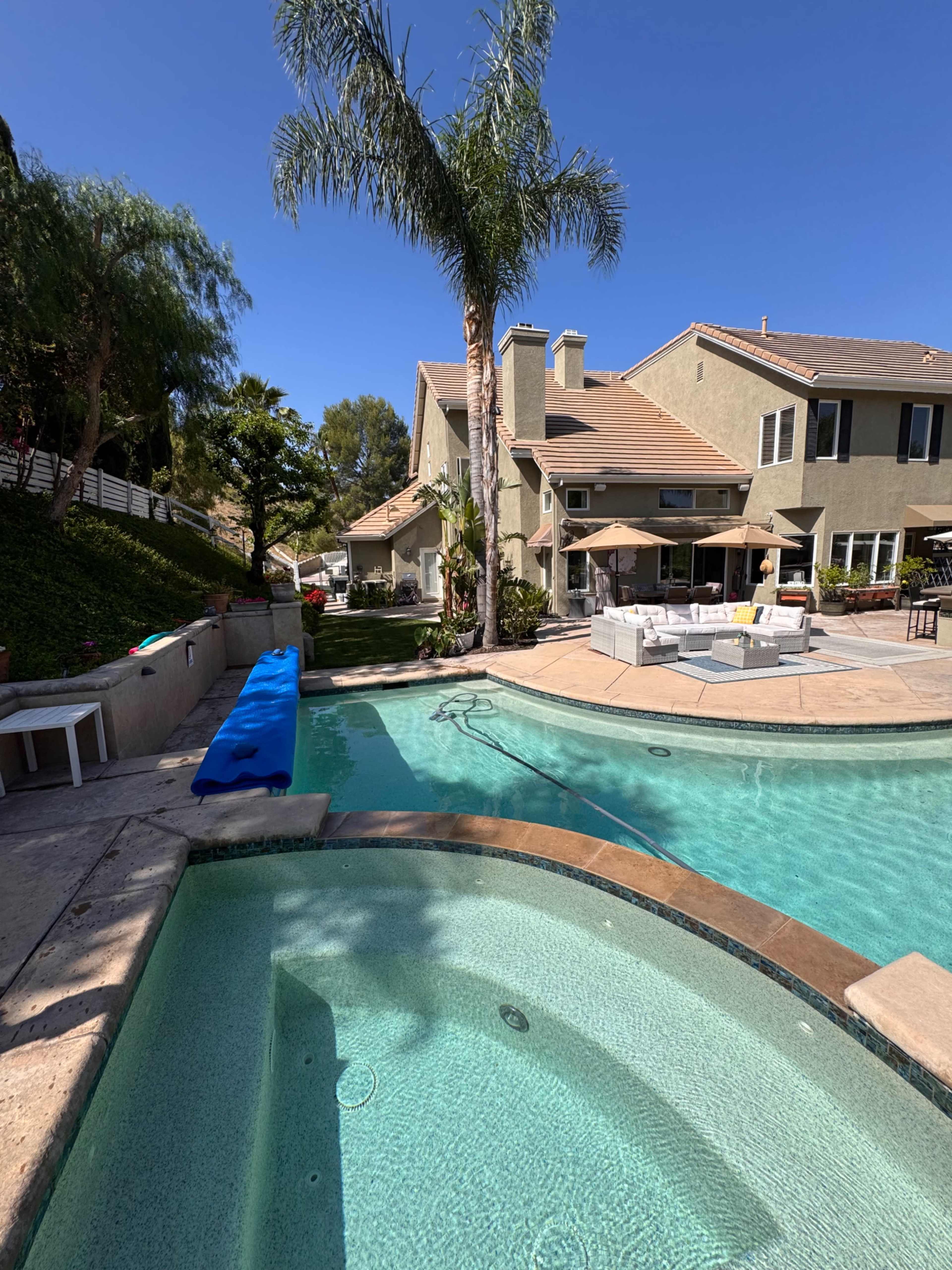 Pool oasis with private nature park Image in , Santa Clarita, CA