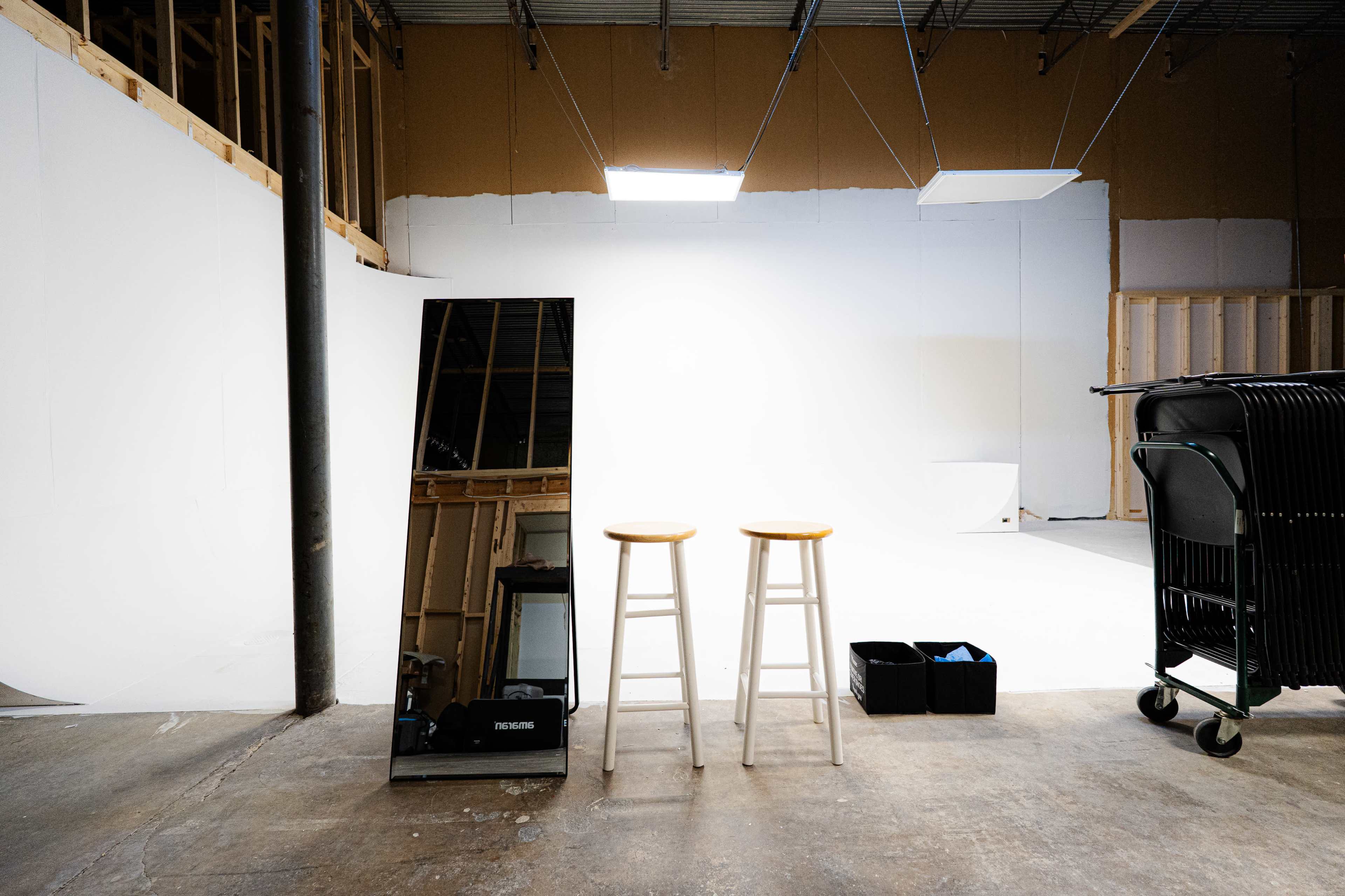 Studio B: Clean Industrial White Cyc Wall Image in Doraville, Atlanta, GA
