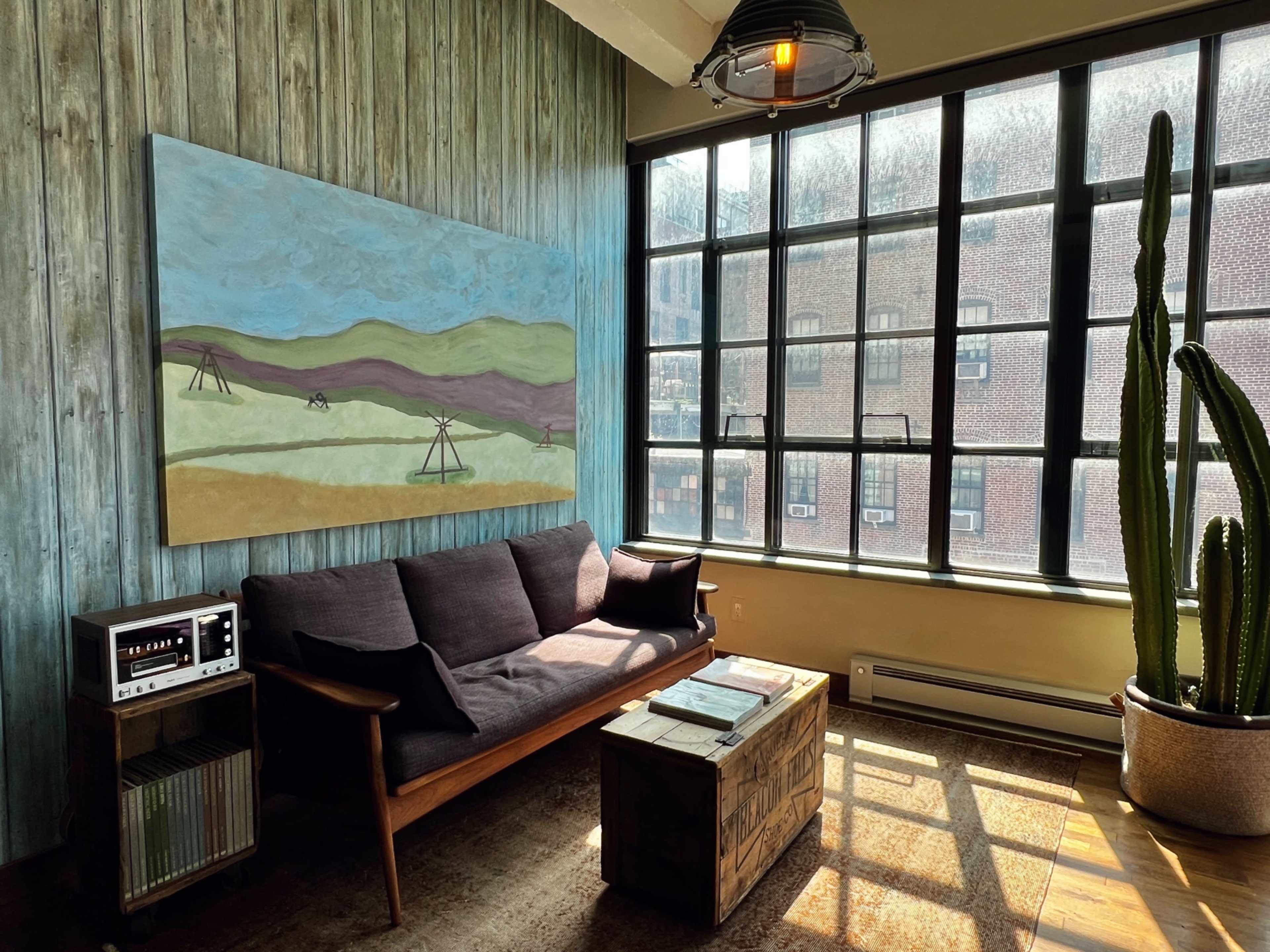 Multiple Vignettes, Large Industrial Windows, Abundant Daylight, City & Water Views, Noise-reduction Windows, Quiet Street Image in Vinegar Hill, Brooklyn, NY