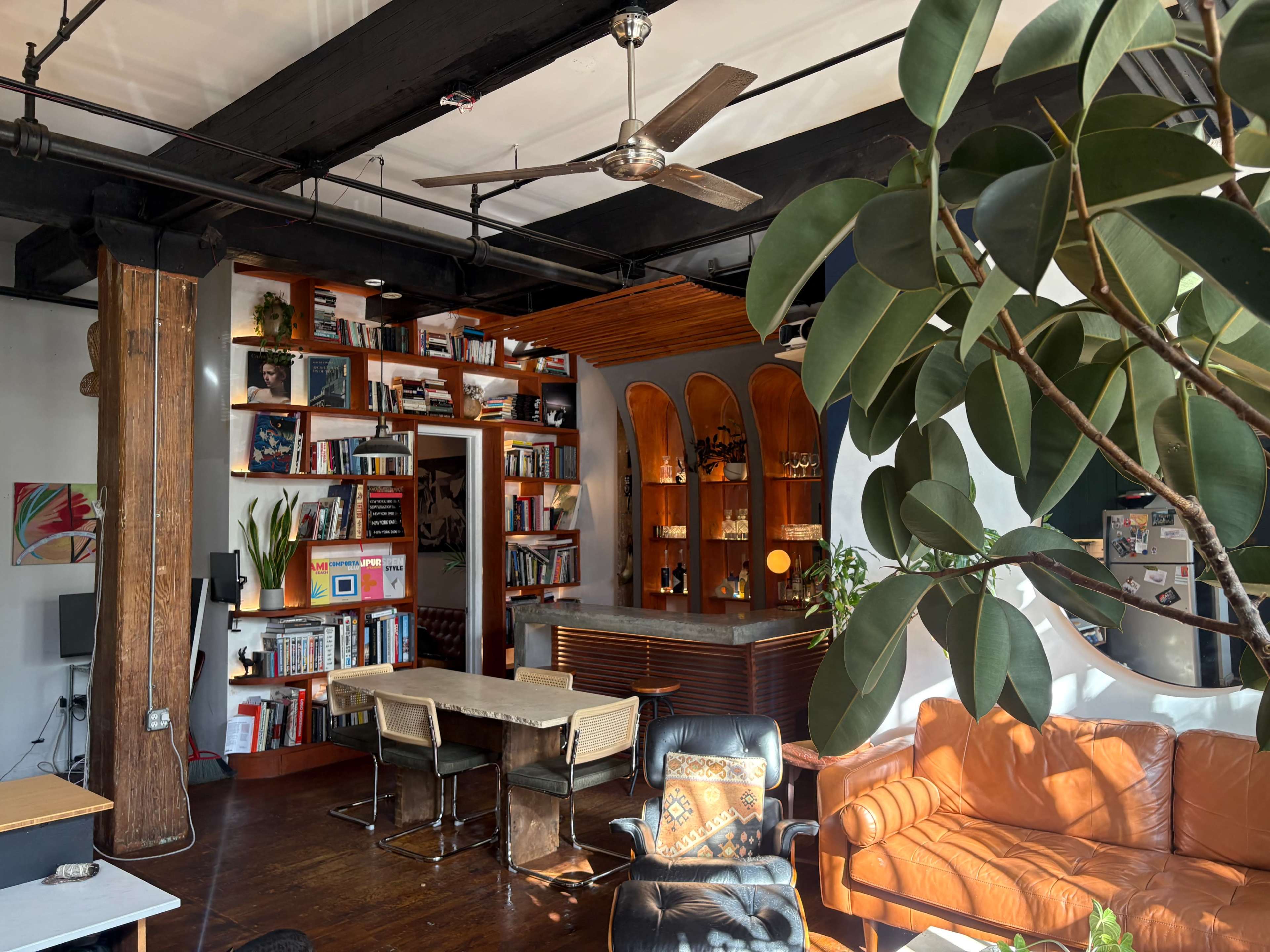 Illustration of Urban Textured Apartment With Artistic Features