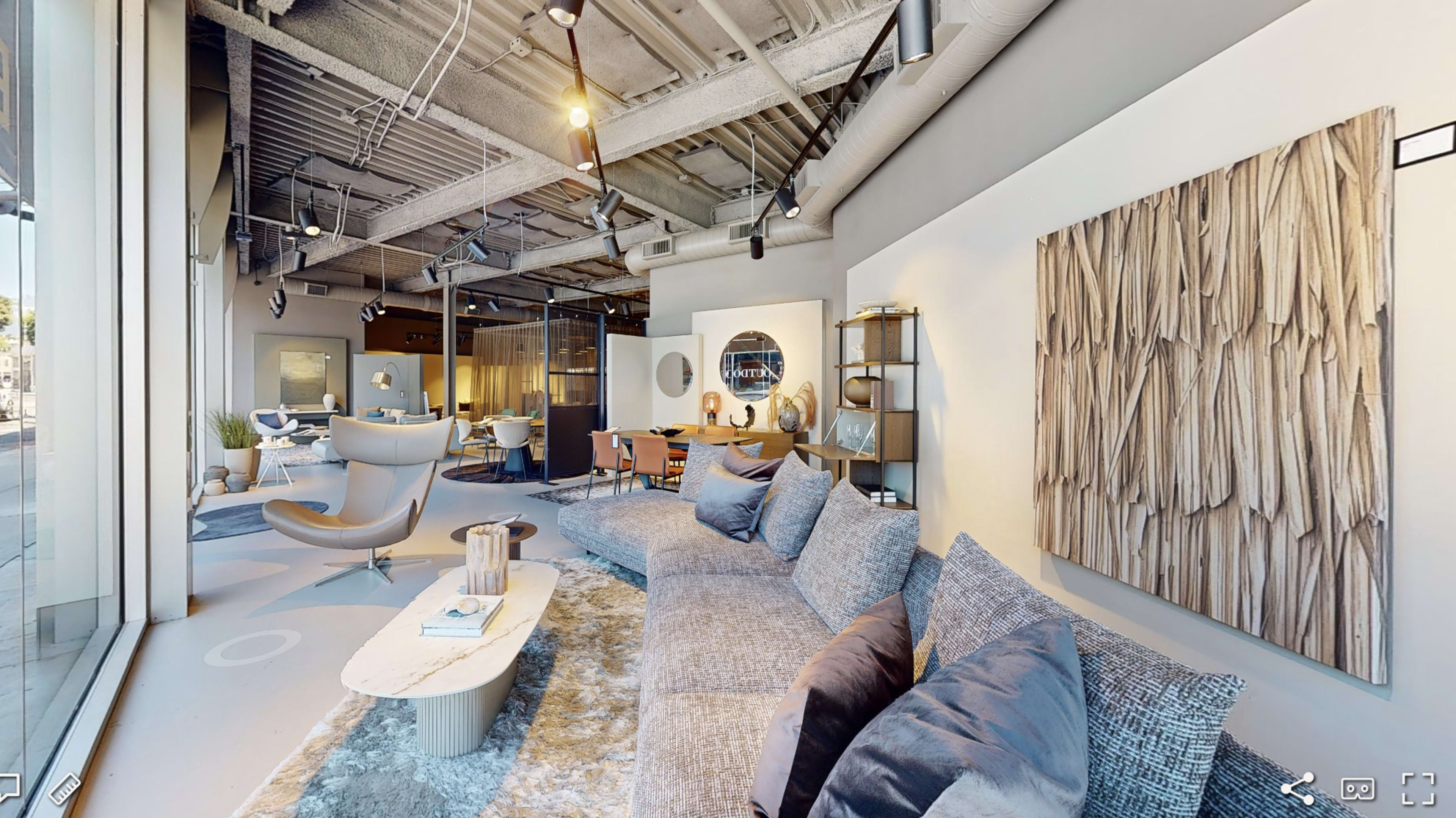 Retail Furniture Gallery in Upscale Urban Setting Industrial Chic and Contemporary Image in Beverly Hills, West Hollywood, CA