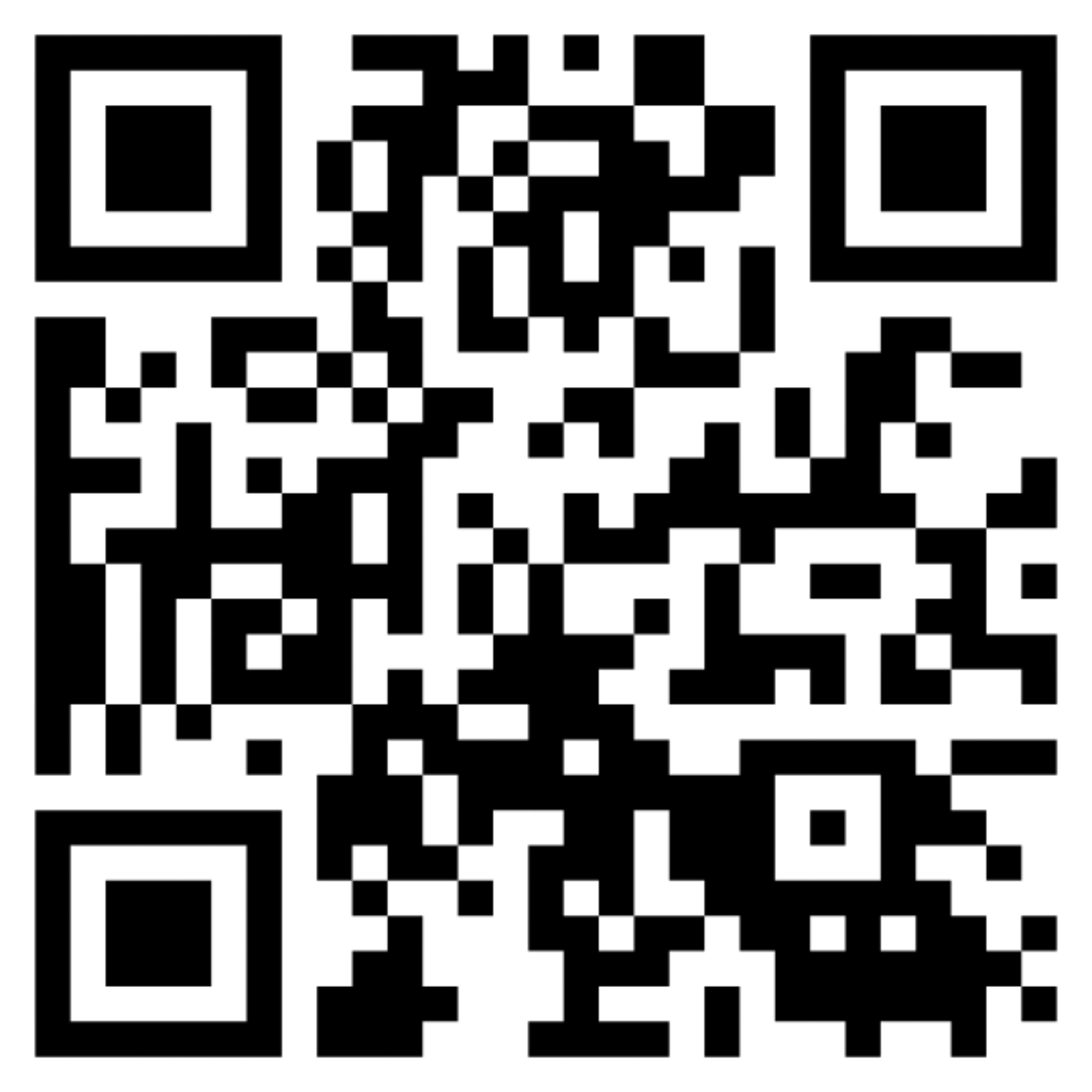 A black and white QR code on a plain background.