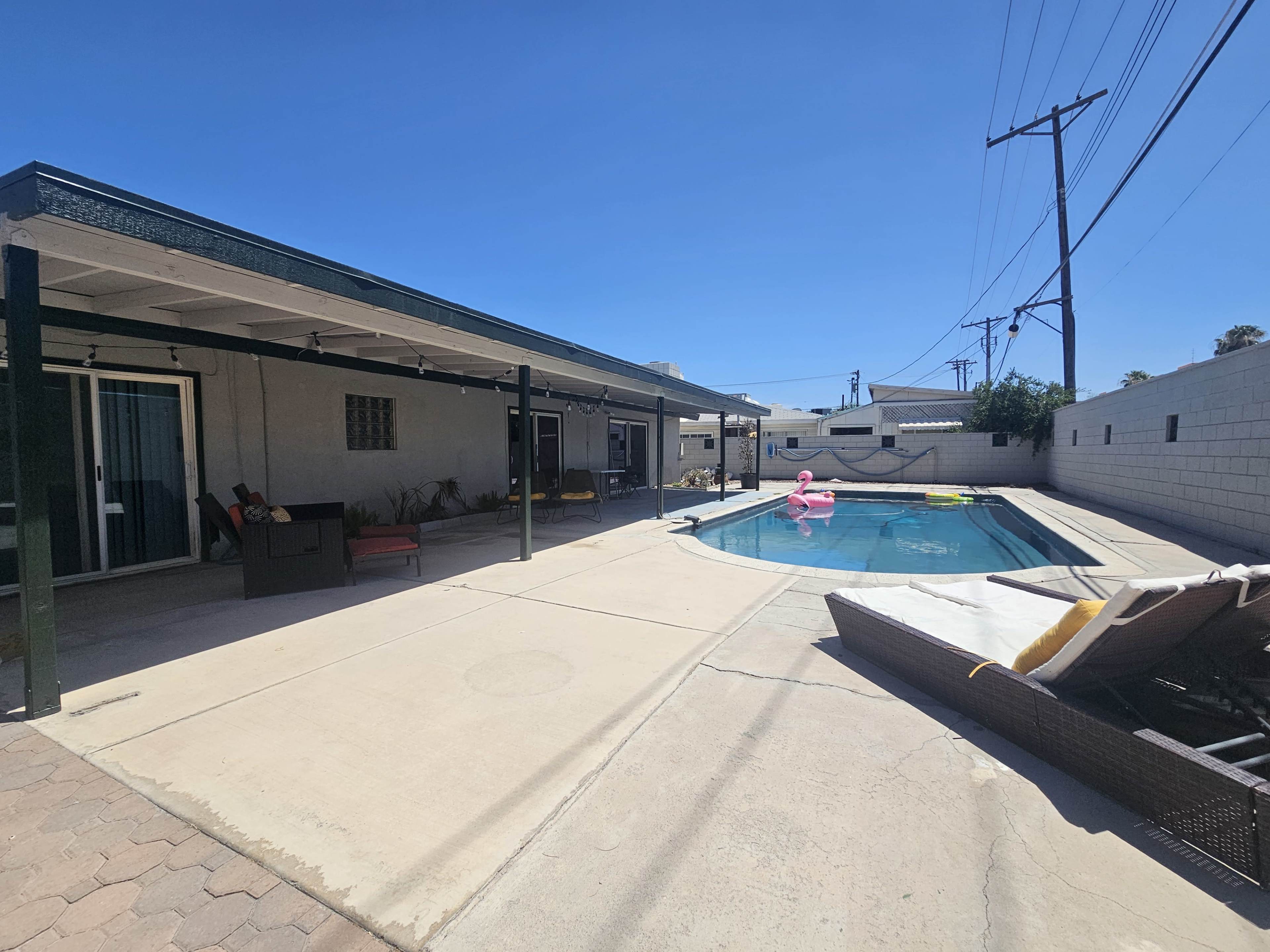 Modern Boho Mid-century Home with a Sparkling Pool Image in Paradise, Las Vegas, NV