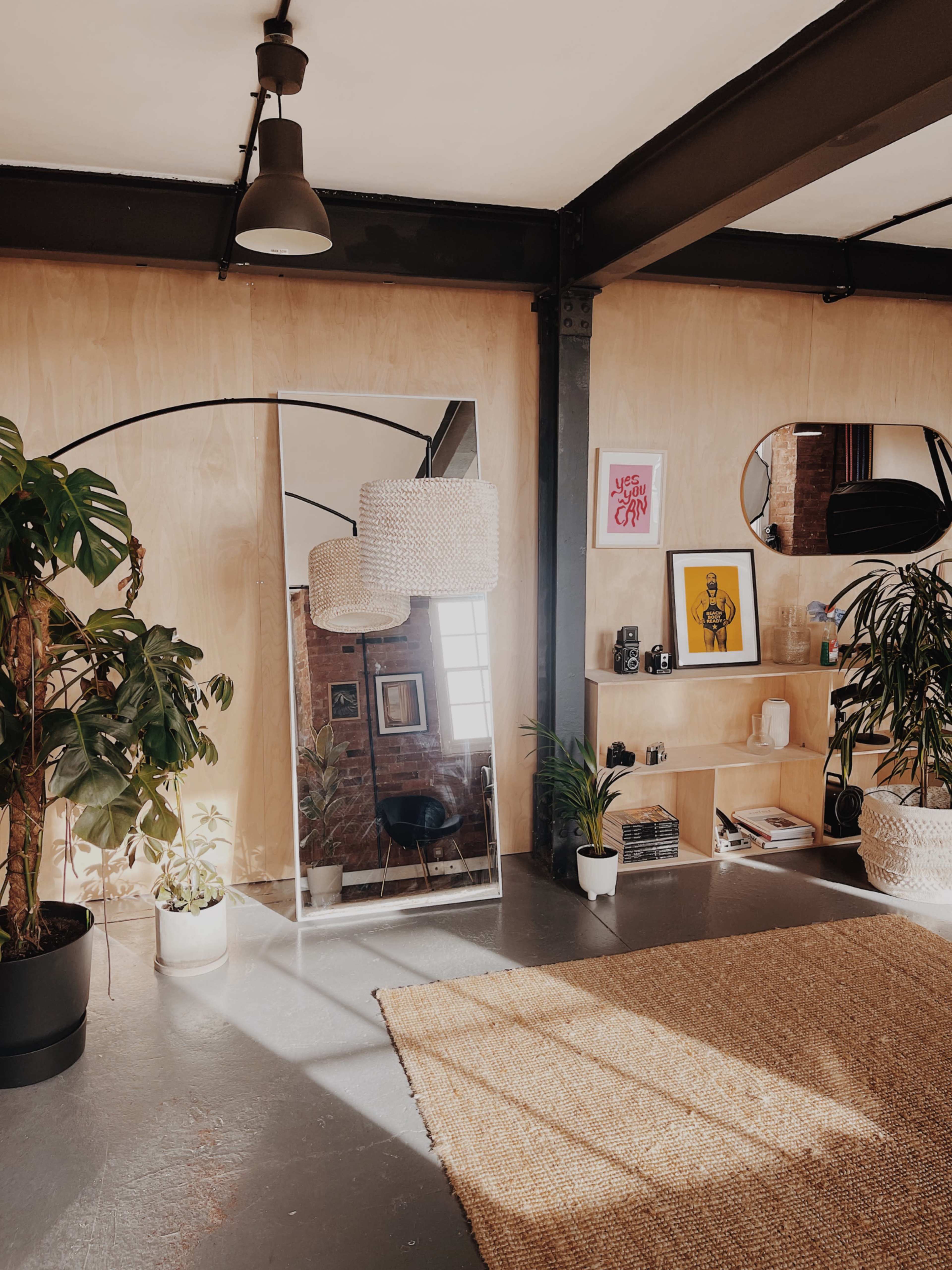 Loft style industrial studio space, with open brick walls and plywood walls Image in Derwent, Derby, ENG