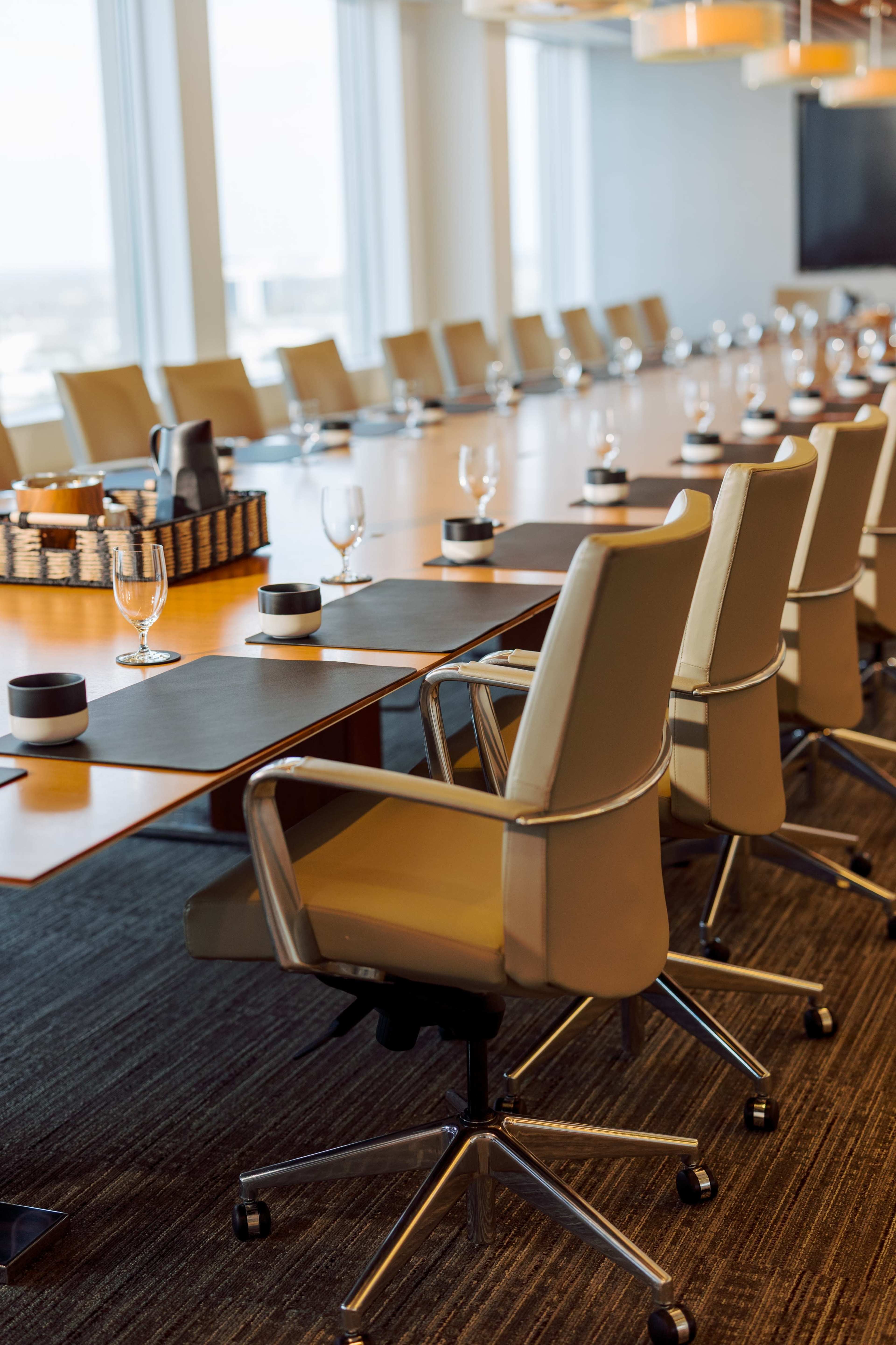 Upscale Boardroom with Chicago Skyline View Image in Schaumburg Township, Schaumburg, IL
