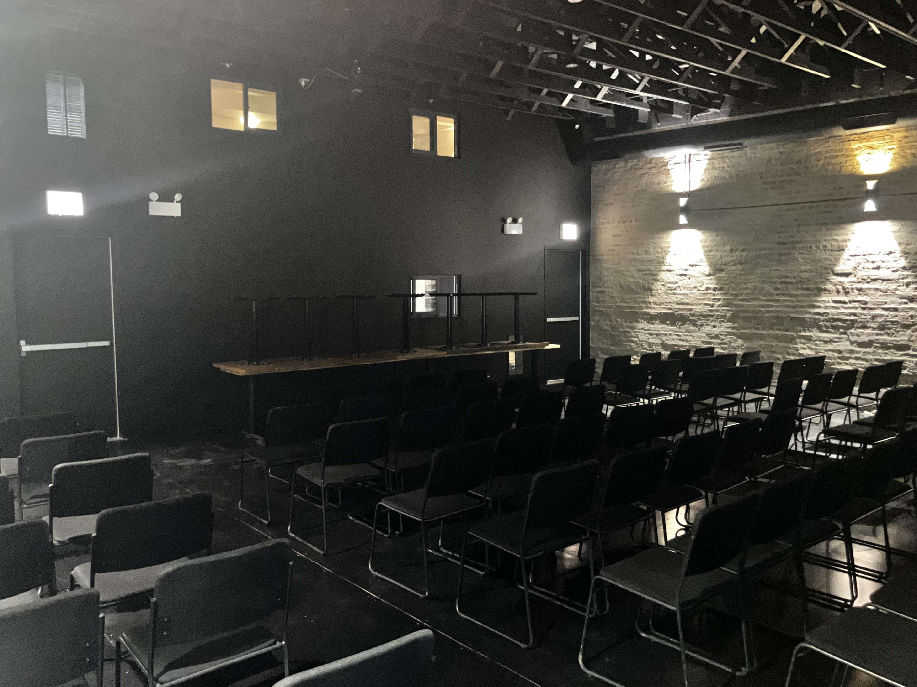 Classy, newly built theater and event space with a lobby and cafe located in Chicago's Avondale neighborhood. Image in Avondale, Chicago, IL