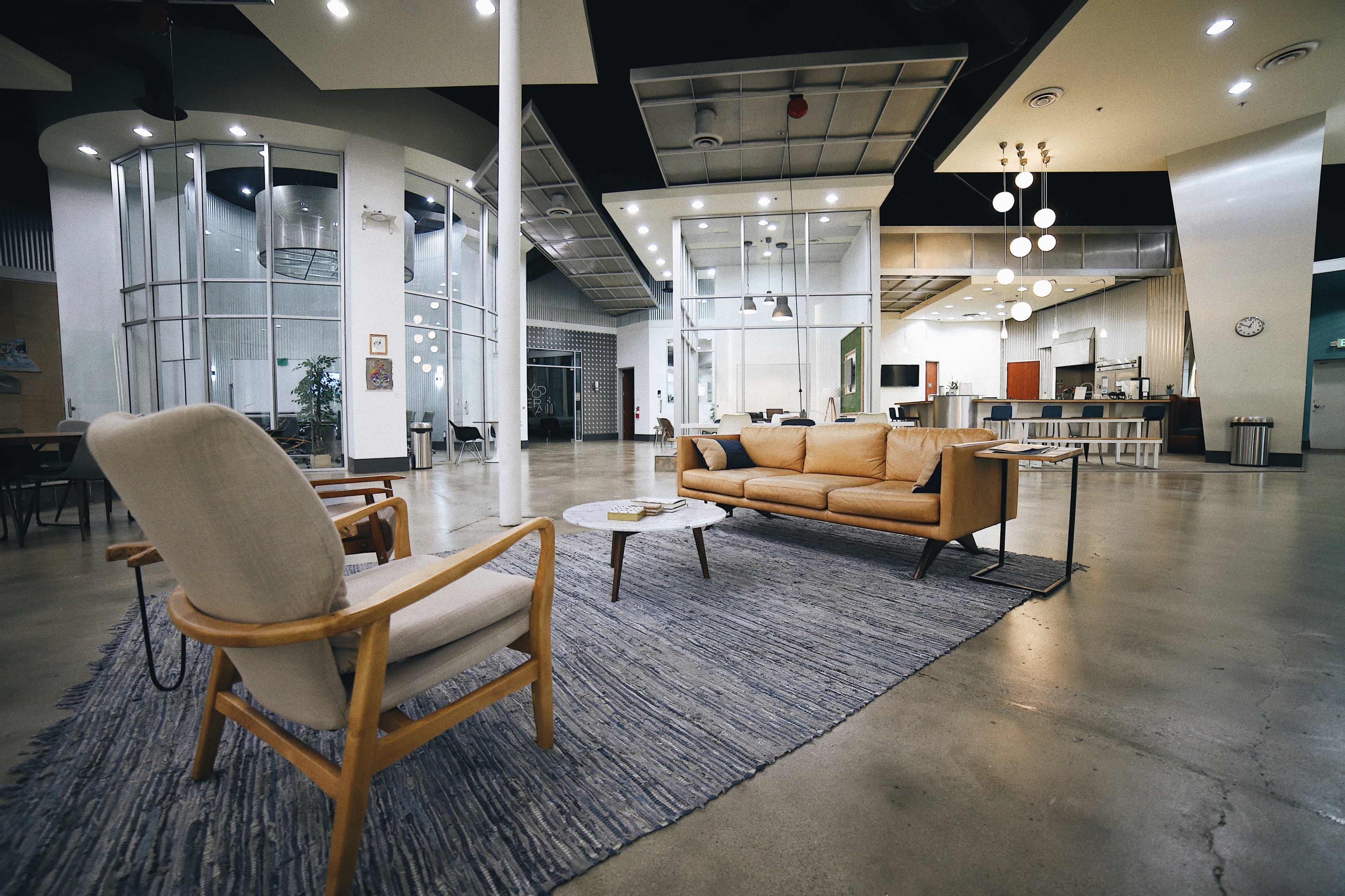 Industrial modern coworking lounge Image in Irvine Business Complex, Irvine, CA
