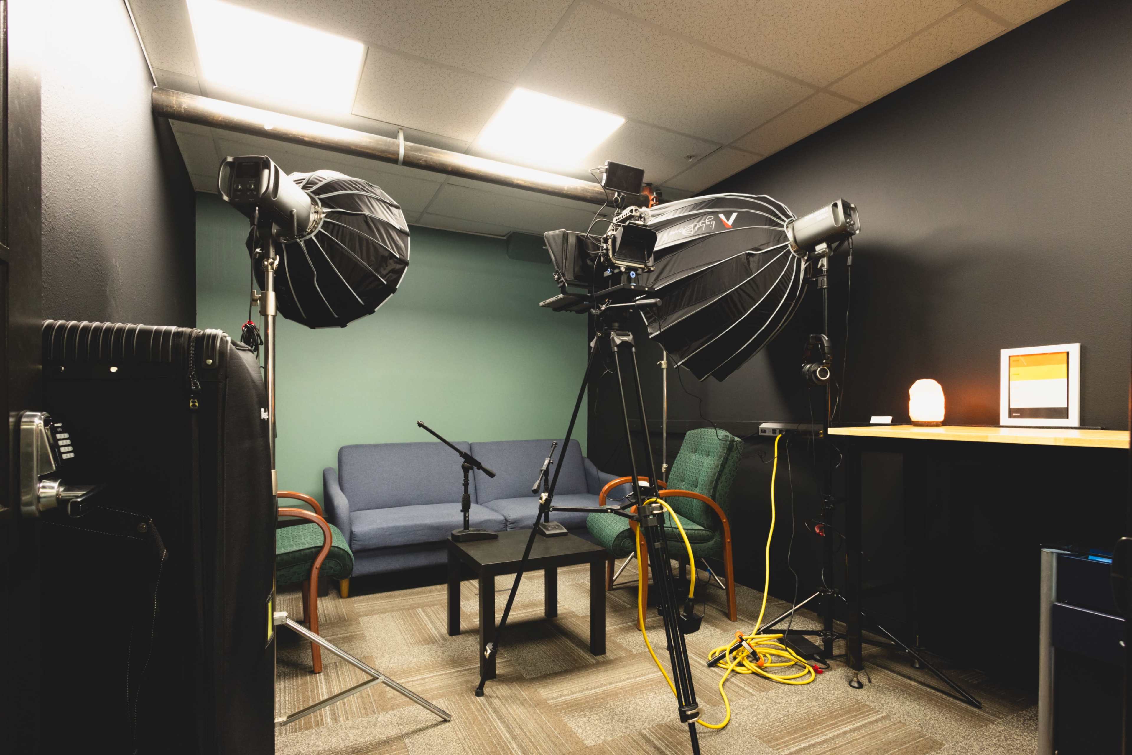 teal and black space that is perfect for simple videos and audio recordings Image in Sun Valley, denver, CO