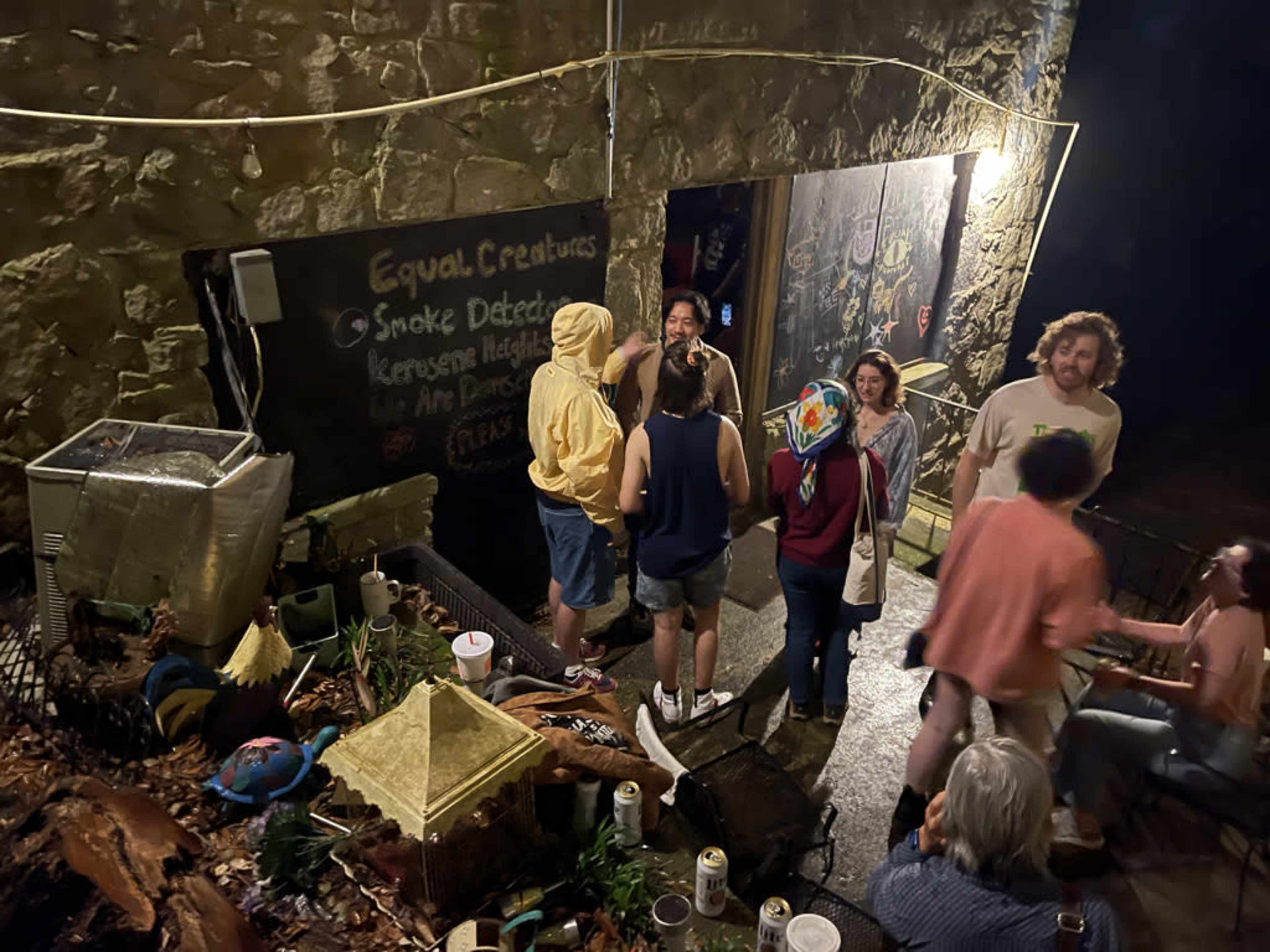 Indoor and Outdoor event space. Great for band rehearsals, music or live performance and theater events, photoshoots, and filming projects. Image in Emory Village, Atlanta, GA