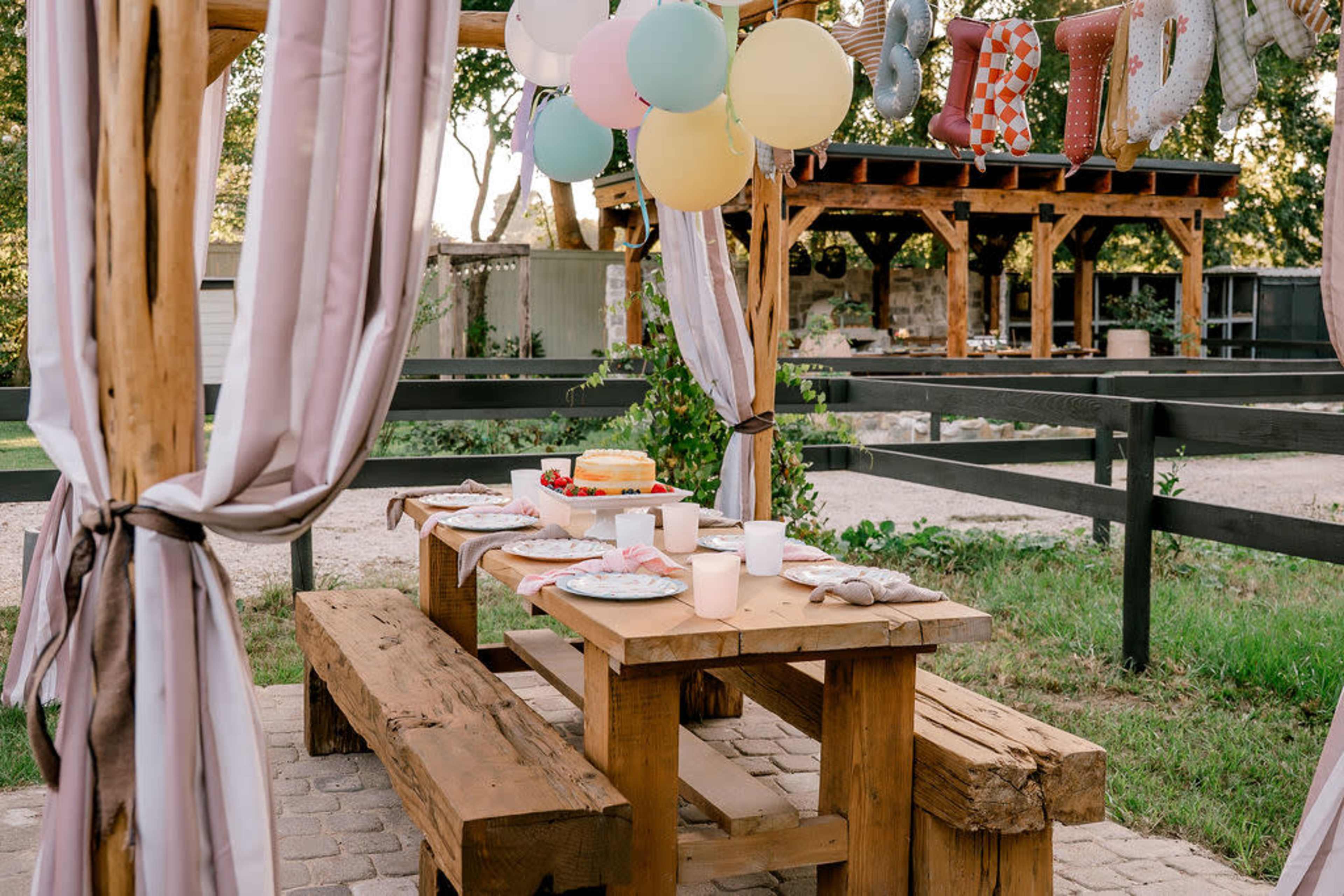 Romantic Farm Garden Pergola with Kids’ Playground & Petting Zoo Image in , Conroe, TX