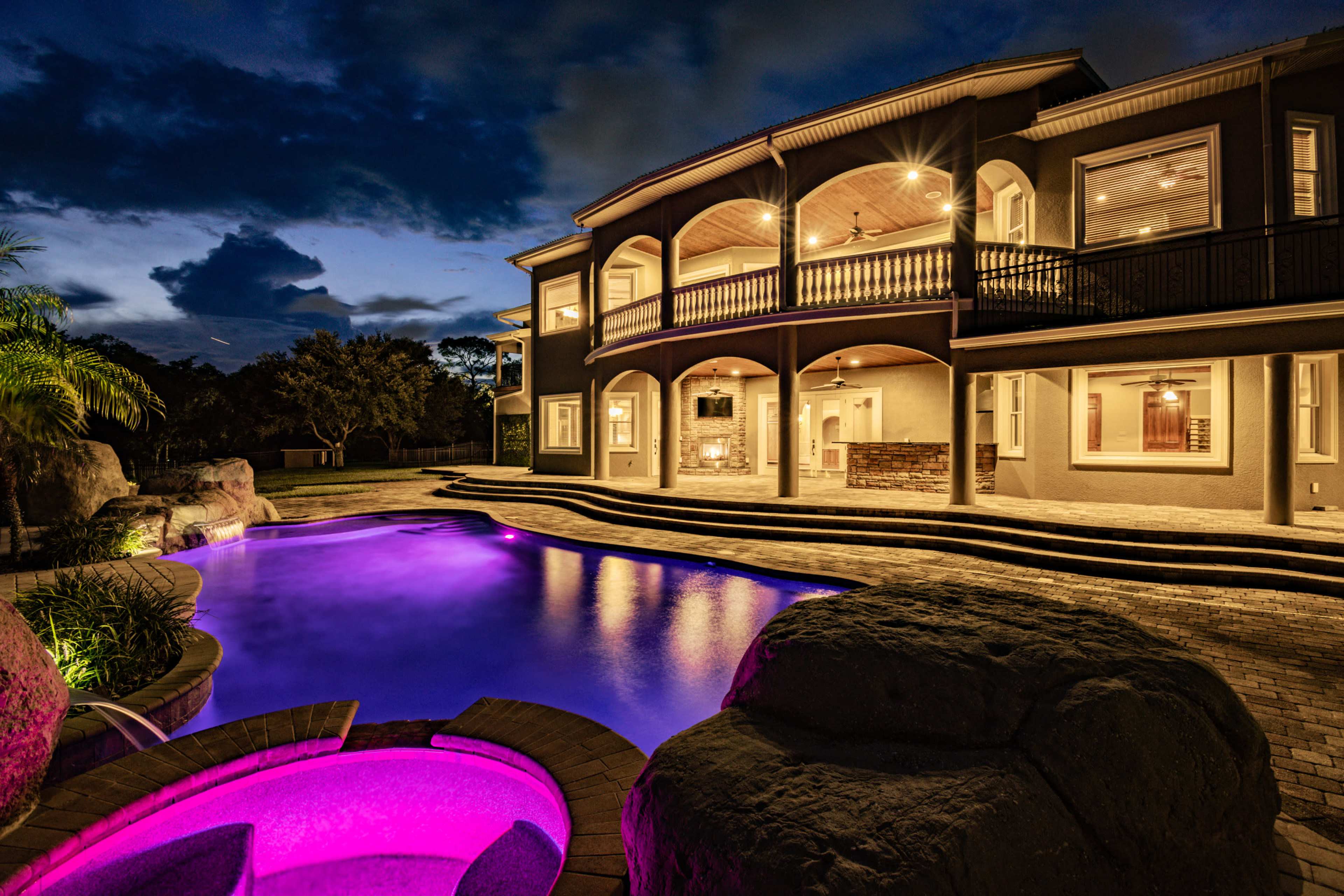 Scenic 8-Acre Luxury Estate with Indoor Theater, Outdoor Spa & Event-Ready Lawn Image in Williamsburg Estates, New Port Richey, FL