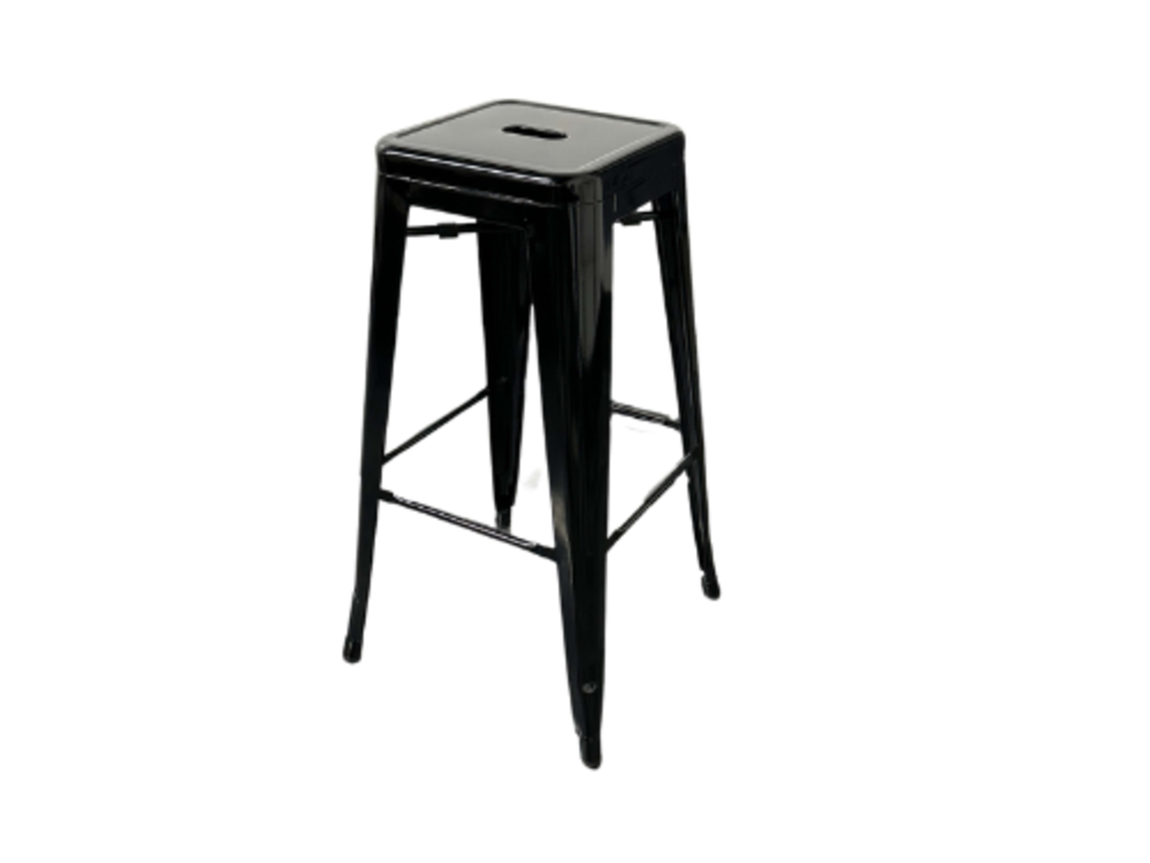 Black Metal Barstool