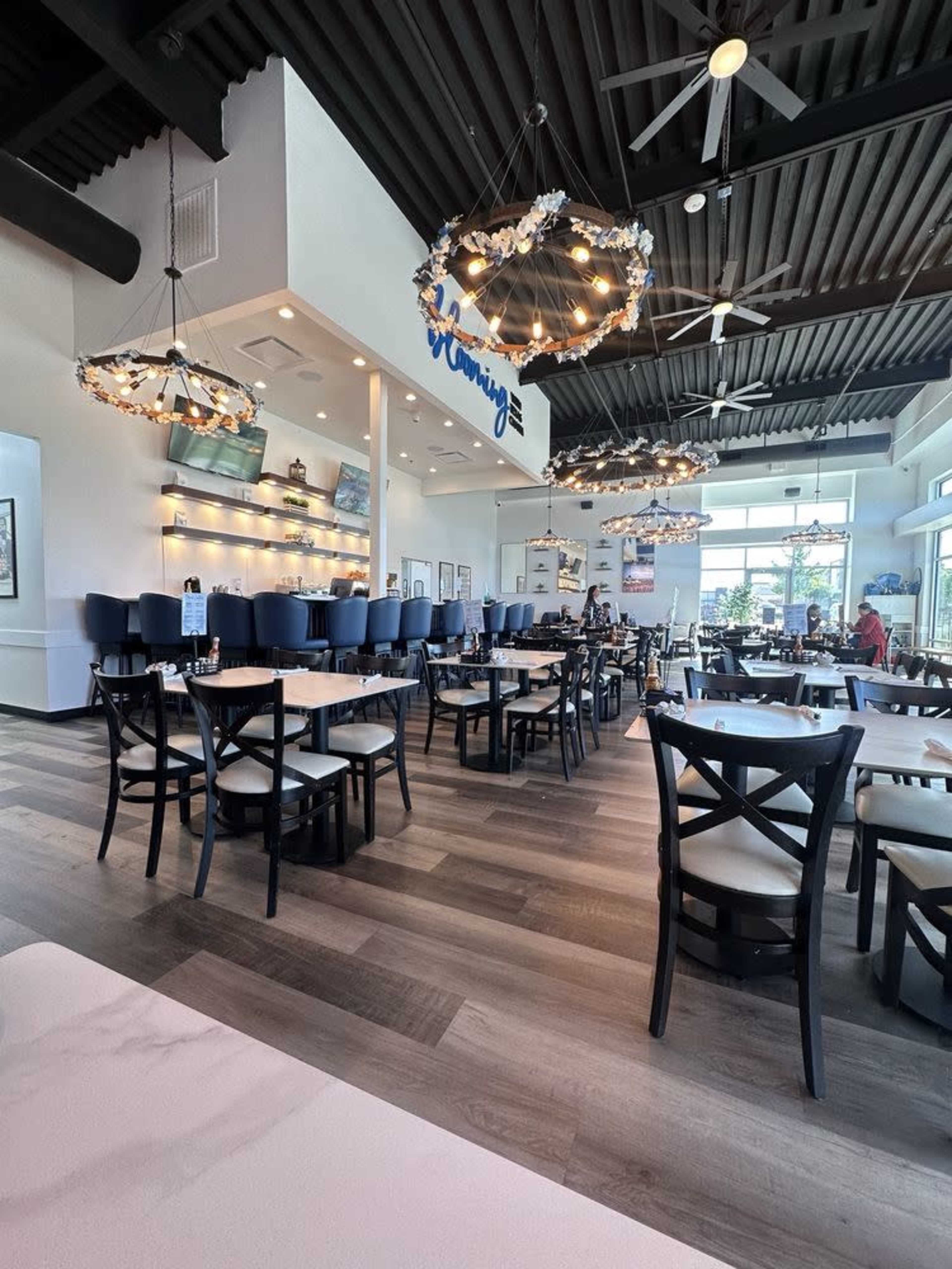 Bright Texas Dining Hall with Wildflower Mural Wall Image in Lewisville, Lewisville, TX