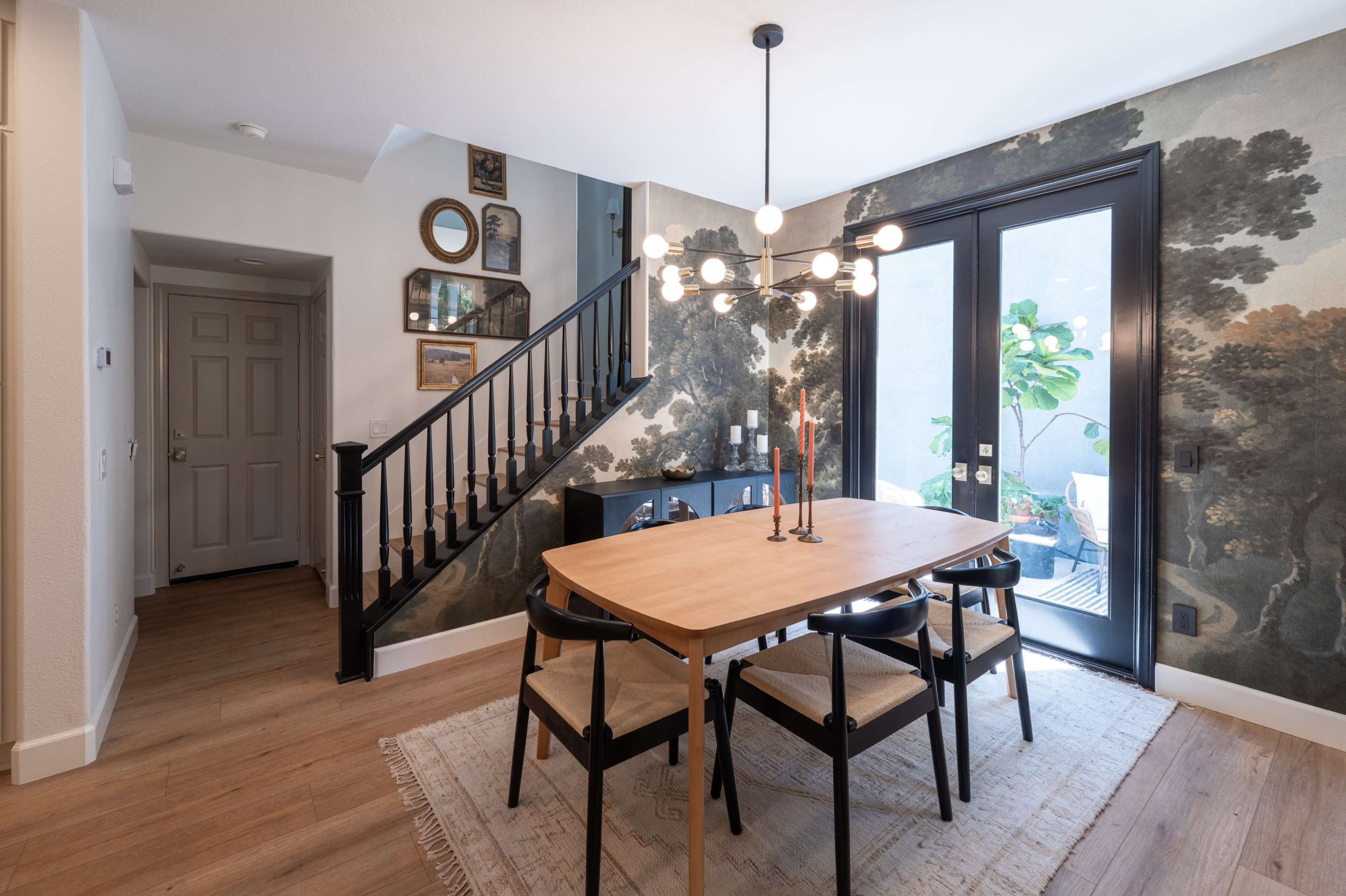 Cinematic Moody Home | Deep Blue Lounge + Cream Kitchen + Wallpaper Dining (South OC) Image in Ladera Ranch, Ladera Ranch, CA