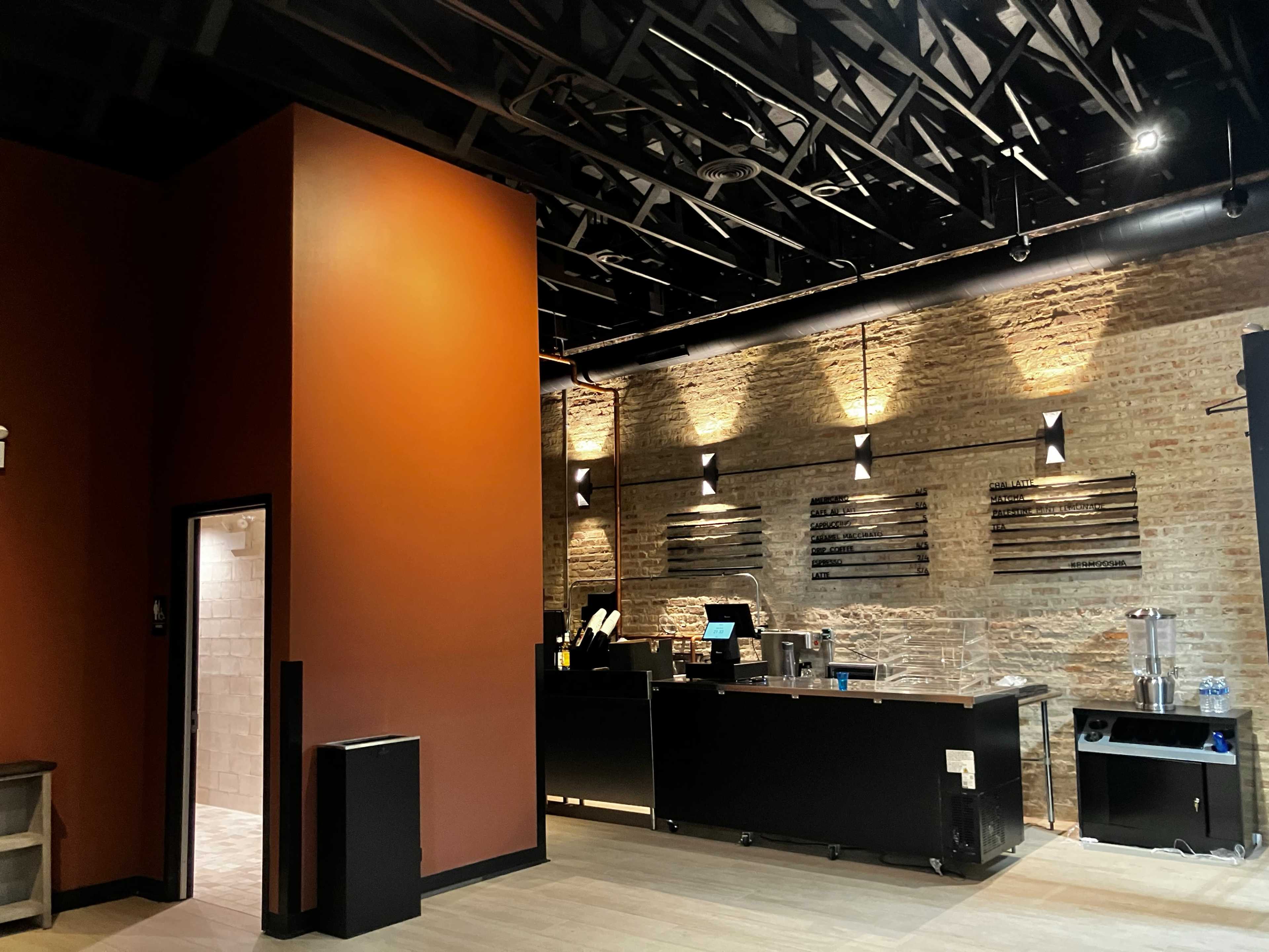 Classy, newly built theater and event space with a lobby and cafe located in Chicago's Avondale neighborhood. Image in Avondale, Chicago, IL