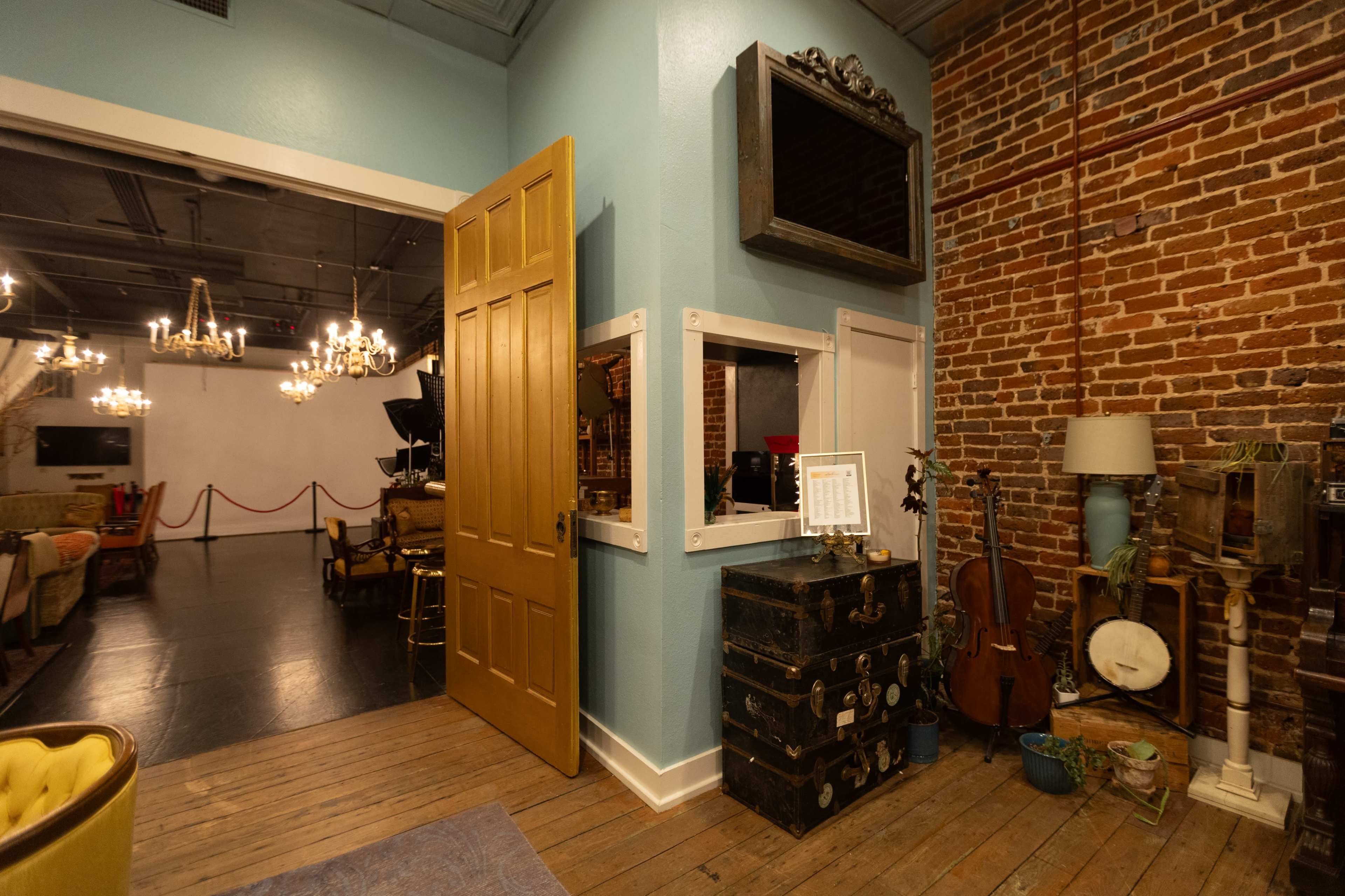 Downtown studio with color changing corner cyc wall Image in Downtown, Tyler, TX
