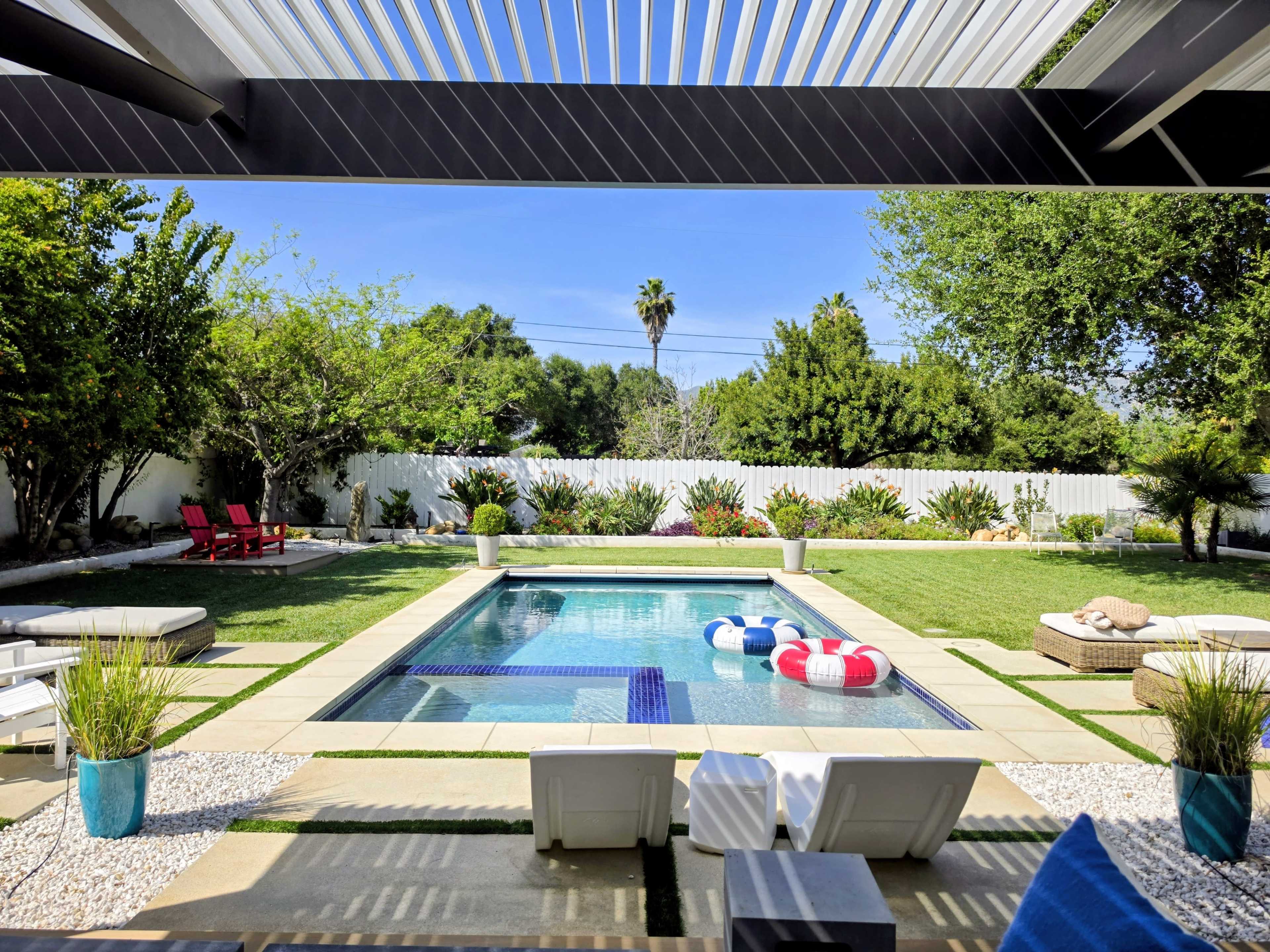 Ojai Modern Backyard | Pool, Mountain Views & Golden-Hour Light Image in Mira Monte, Ojai, CA