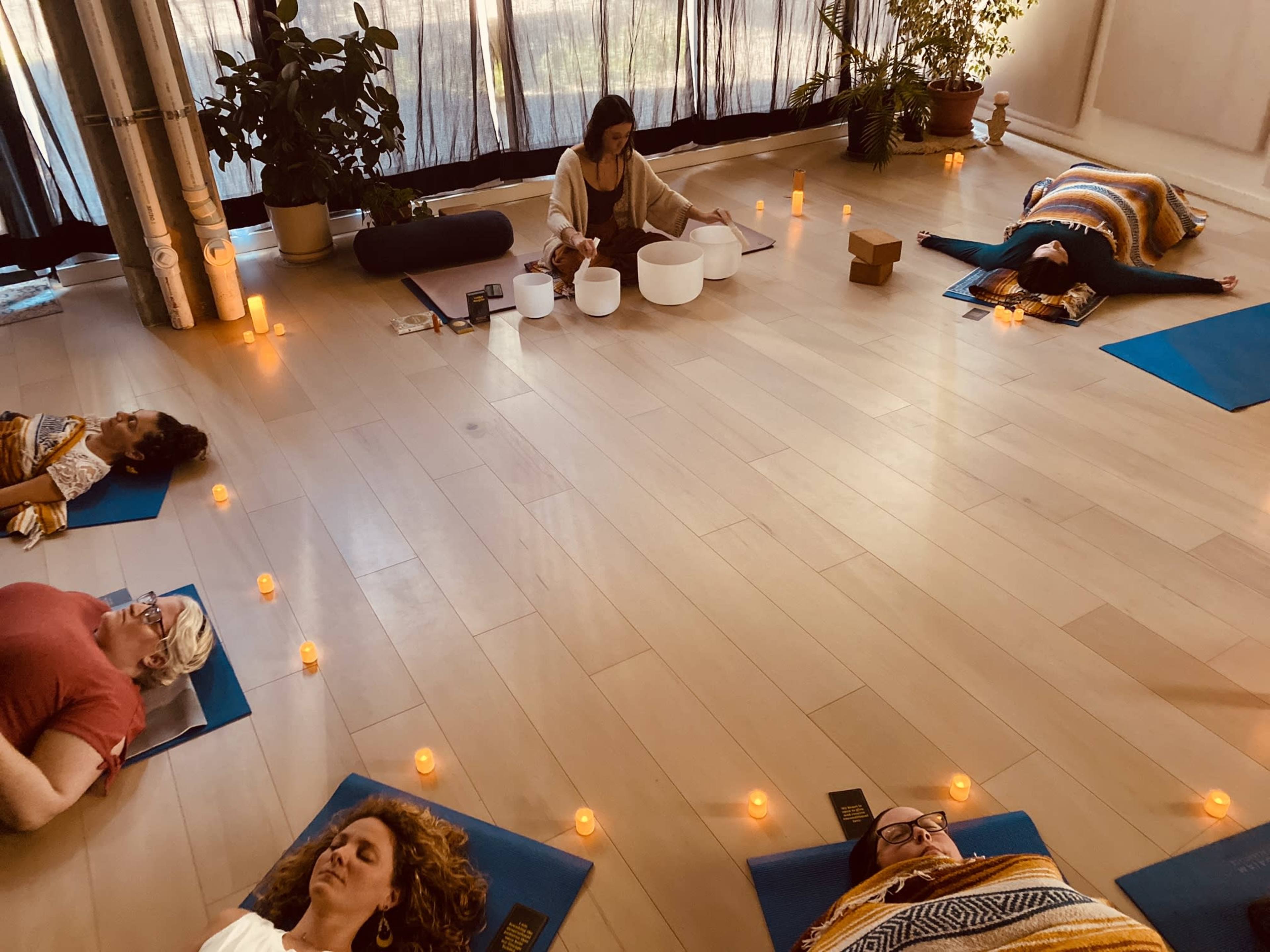 Colorful cozy welcoming yoga studio Image in Southeast Portland, Portland, OR