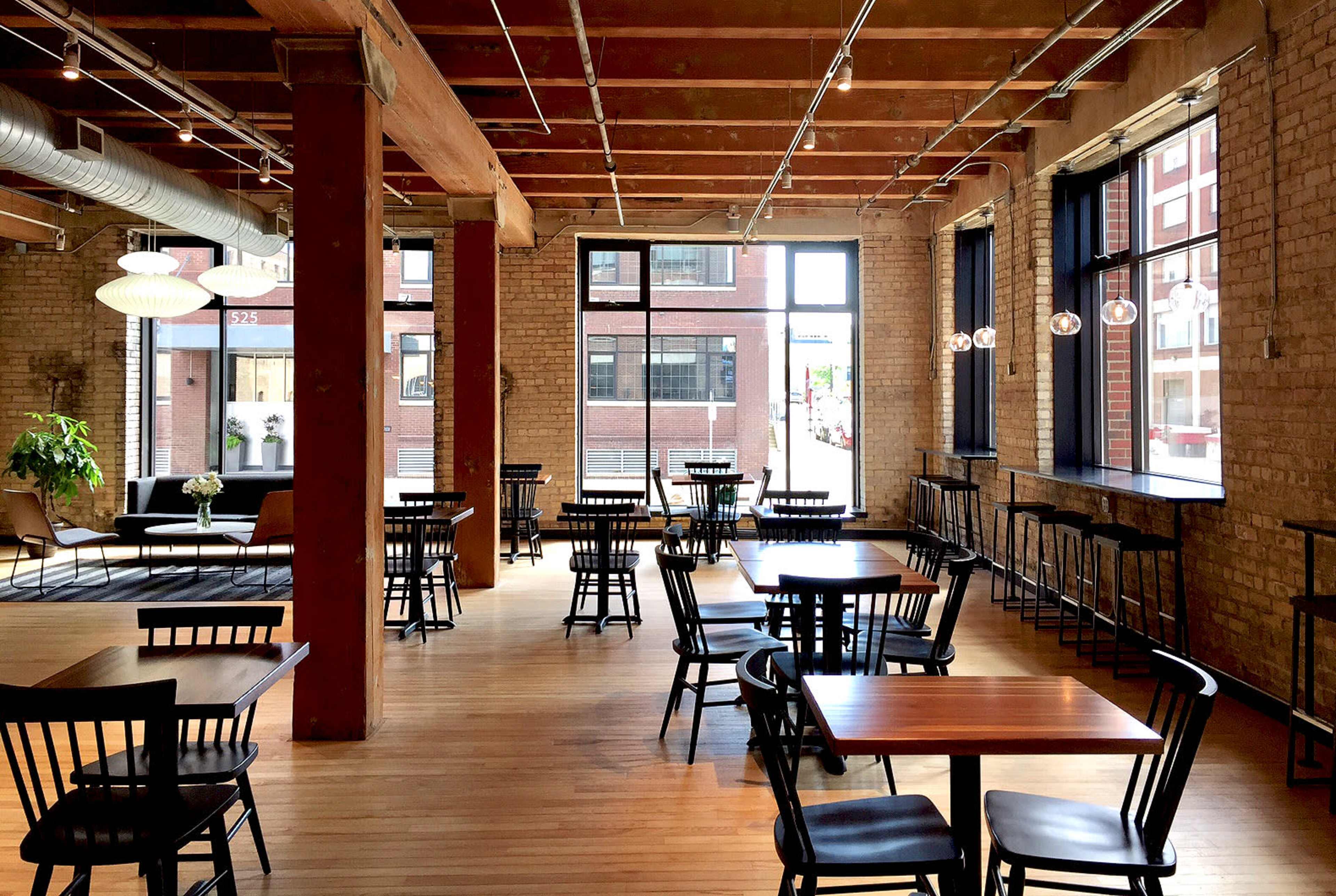 Bright Exposed Brick Cafe Event Space in North Loop Minneapolis Image in Central Minneapolis, Minneapolis, MN