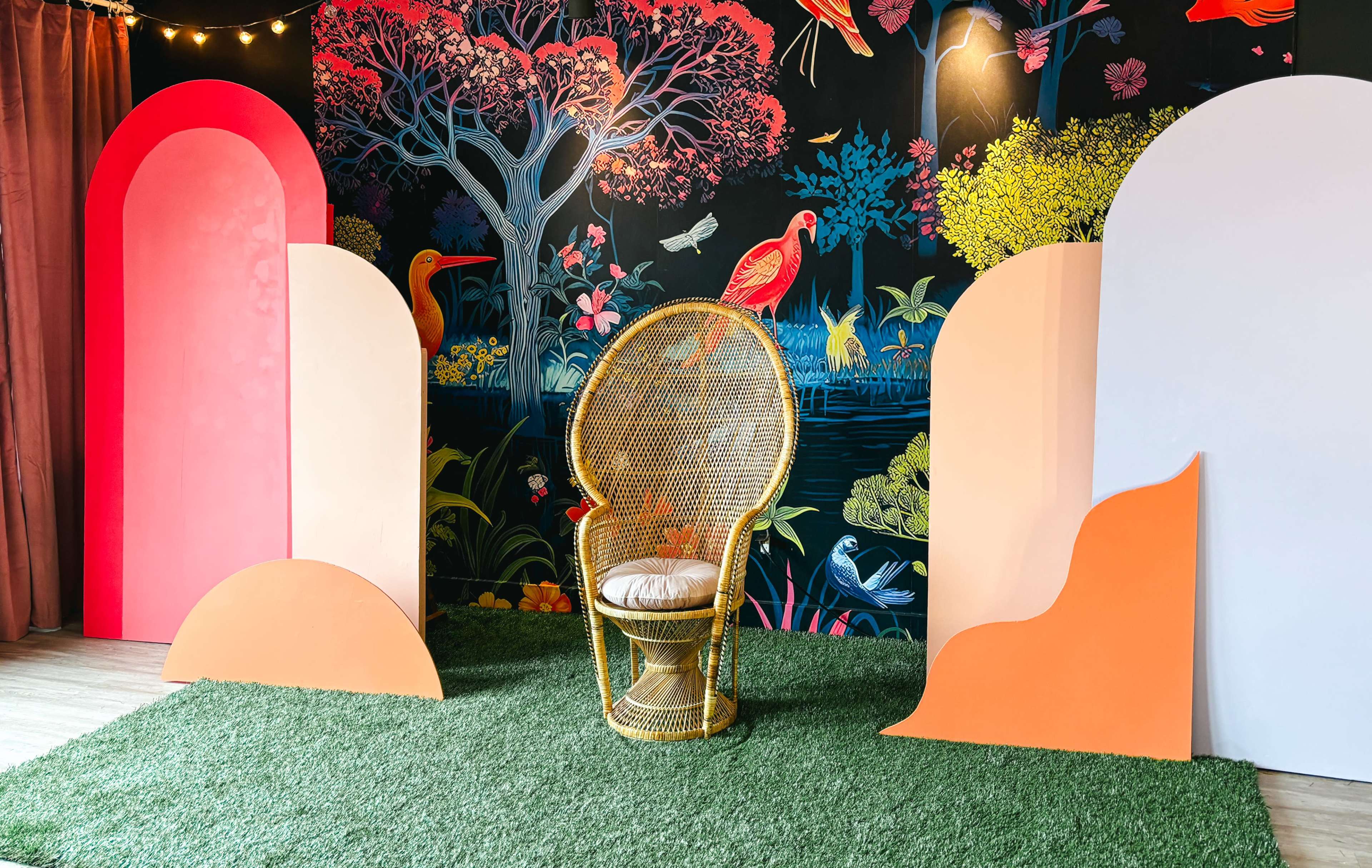 Multi-Set Photo Studio - Vintage Neon Night Garden Image in Highland Park, Calgary, AB