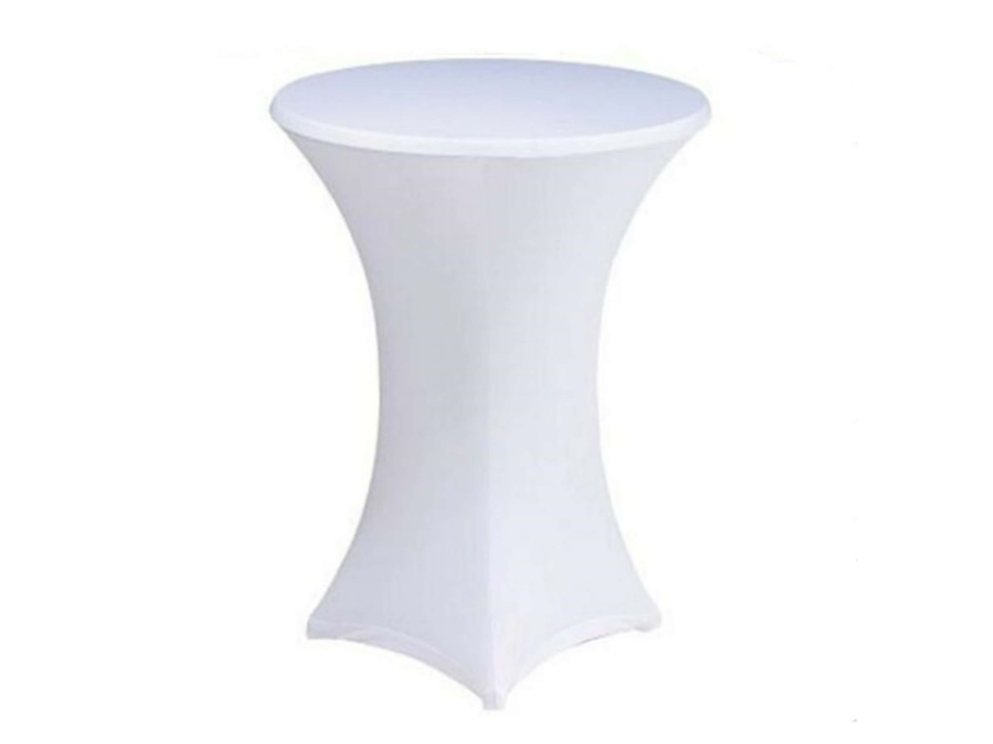 (6) White Stretch Cocktail Linens