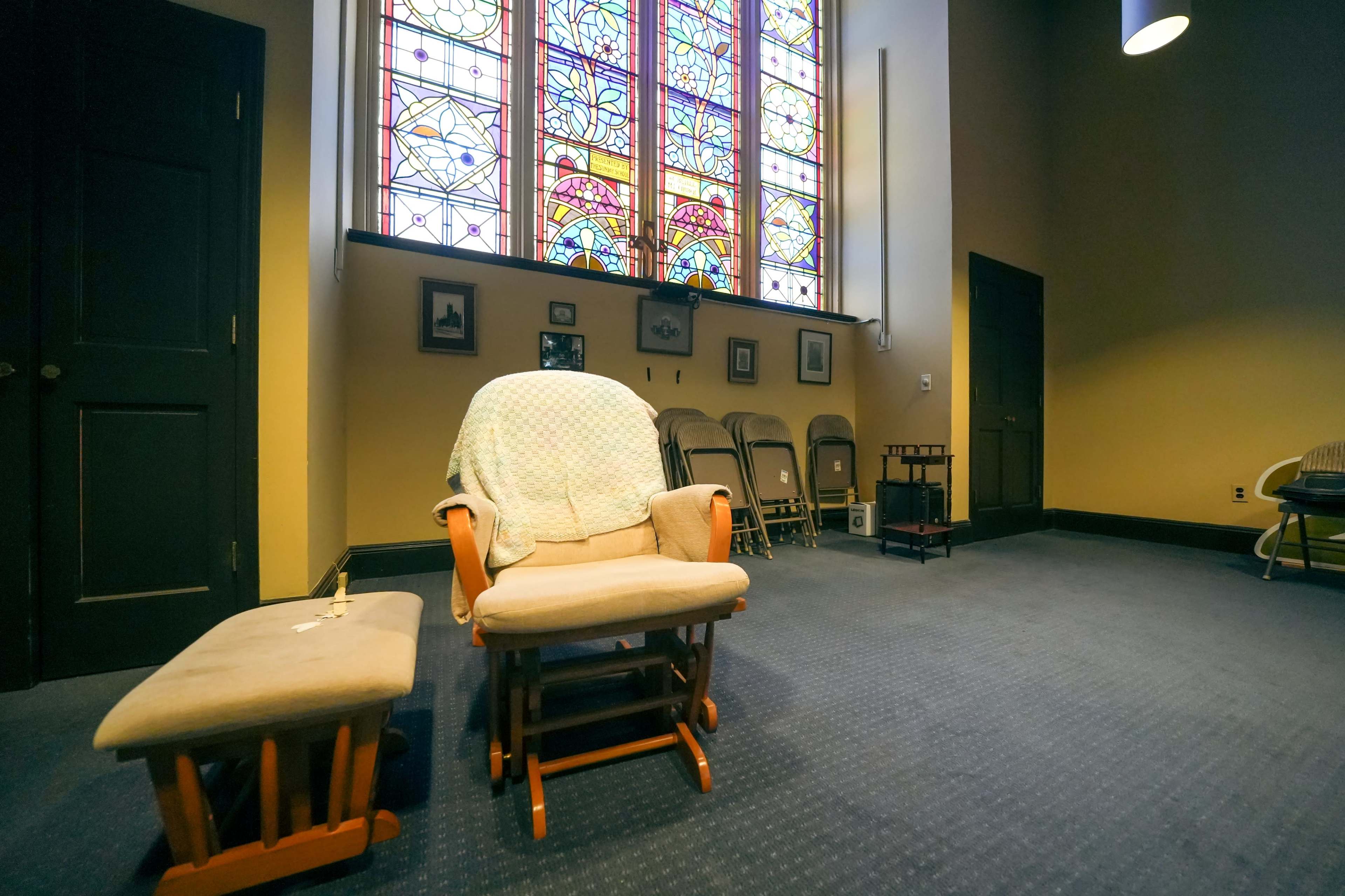 Grand Historic Hall with Vaulted Ceilings, Stained Glass Image in Tottenville, Staten Island, NY