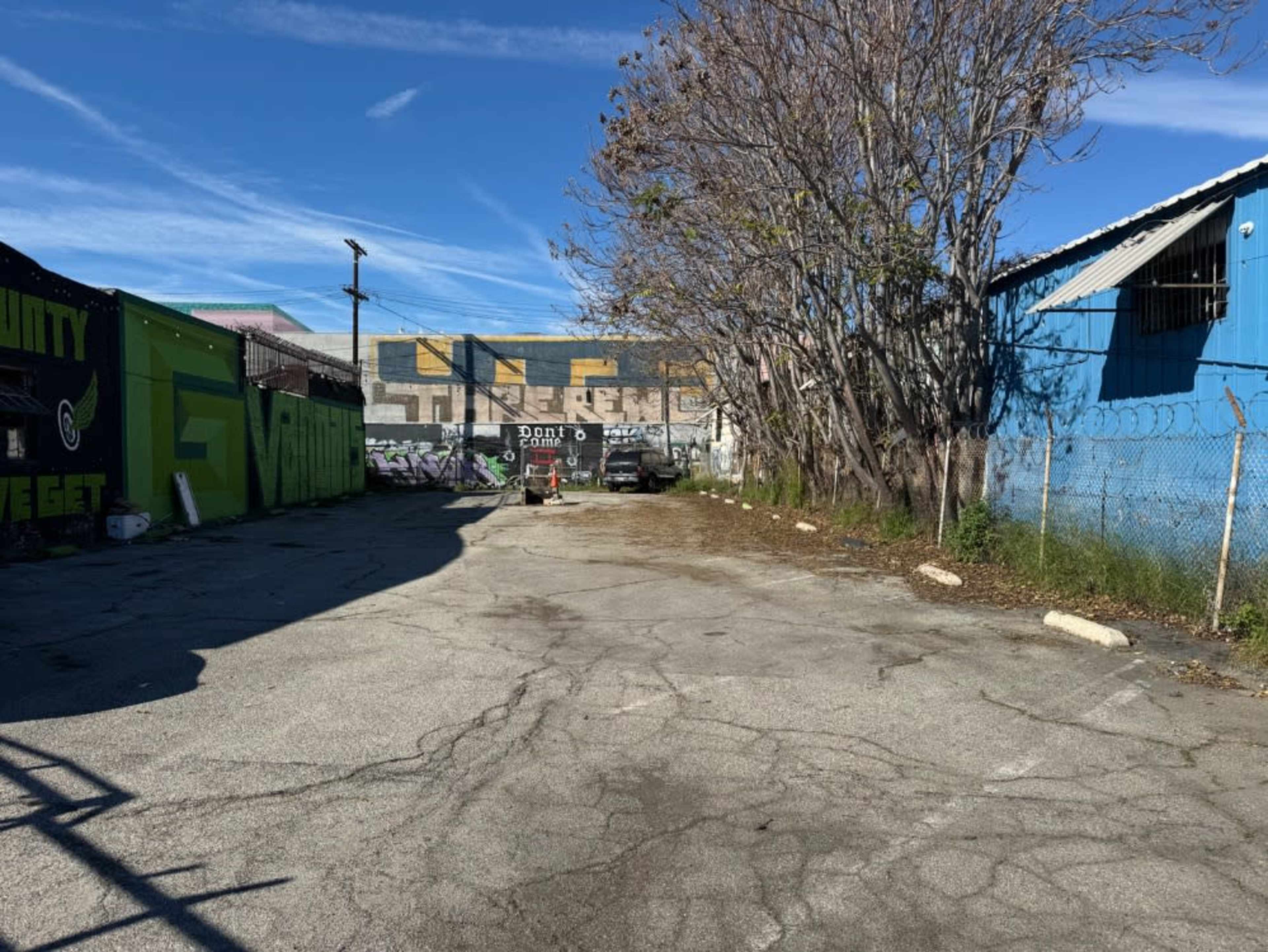 Huge parking lot for filming 