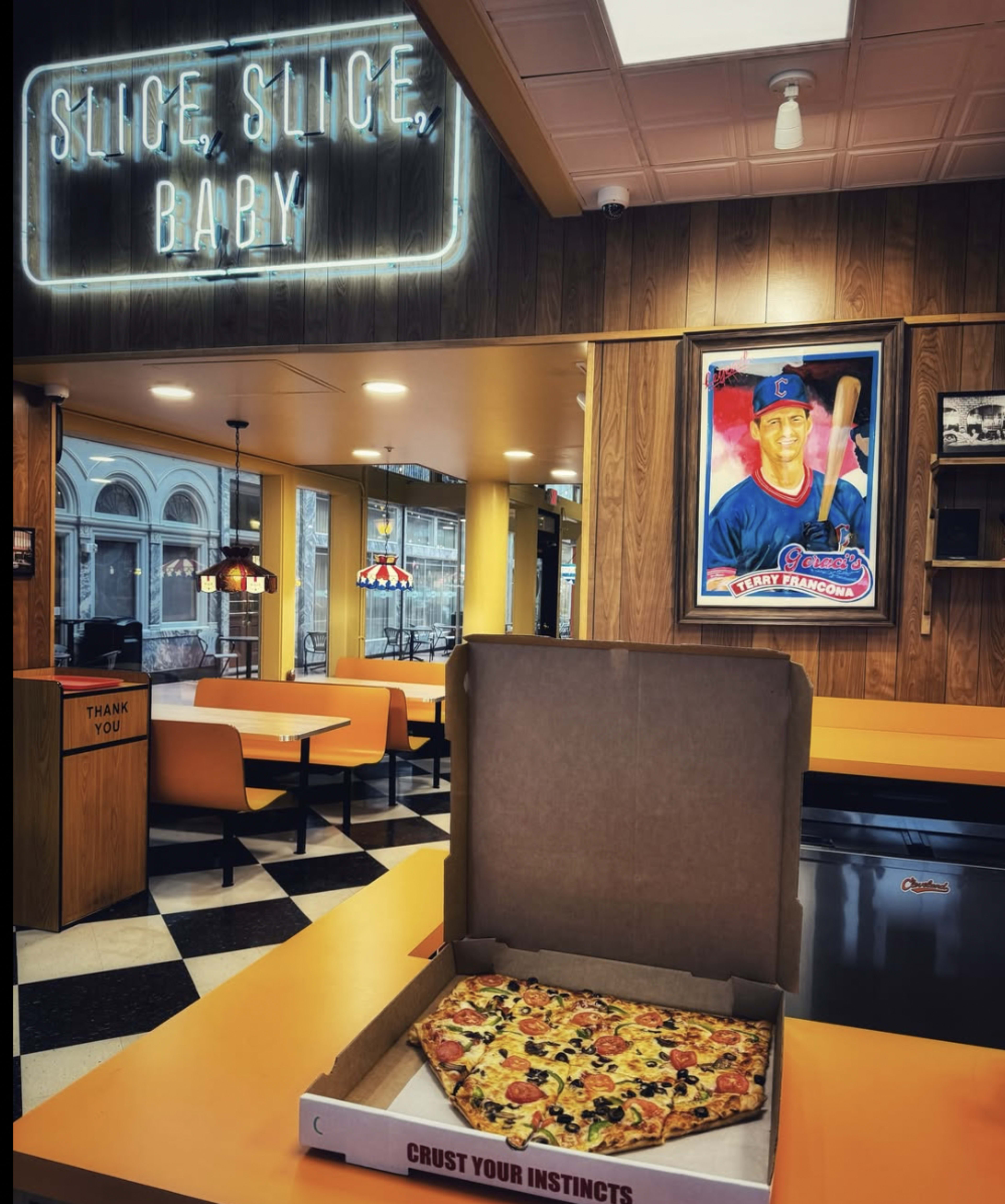 Cleveland’s Coolest Retro Pizza Shop for Creative Photoshoots Image in Downtown, Cleveland, OH
